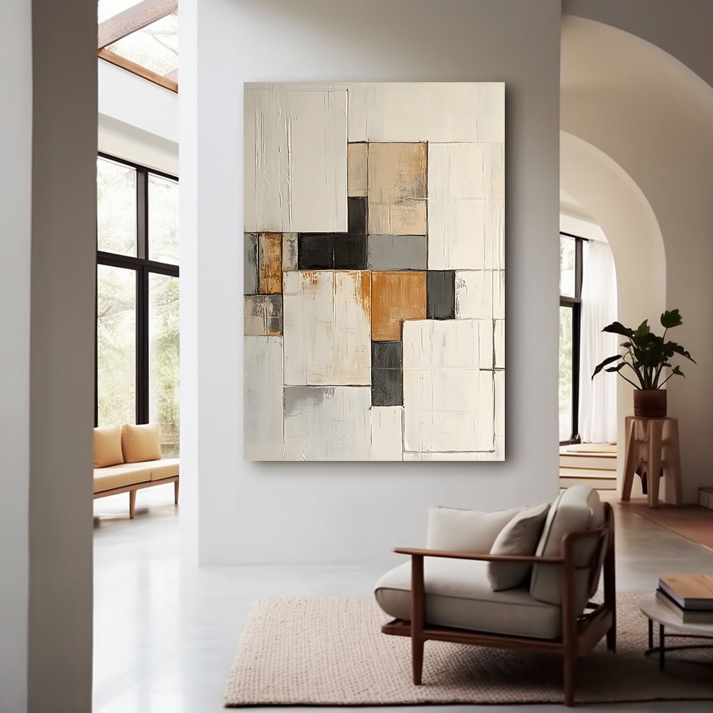 Abstract Painting "Quadratische Komposition” - nukeart
