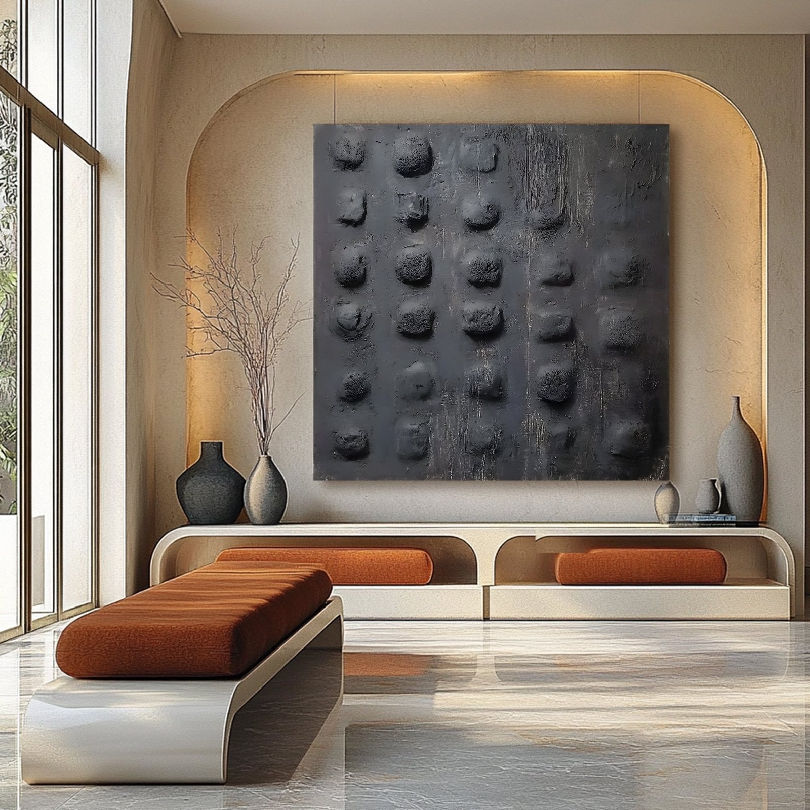 Abstract Painting "Relieve Oscuro” - nukeart