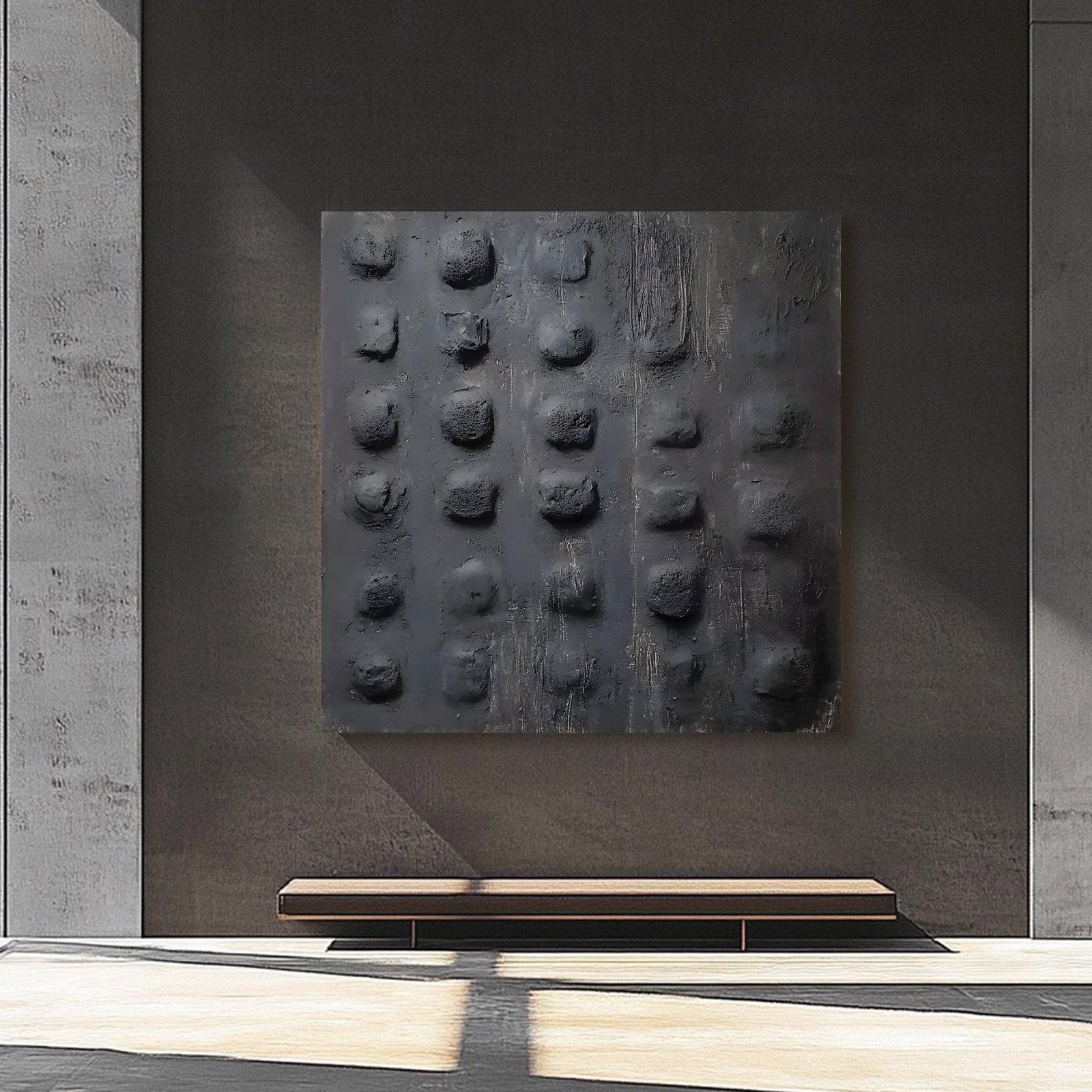Abstract Painting "Relieve Oscuro” - nukeart