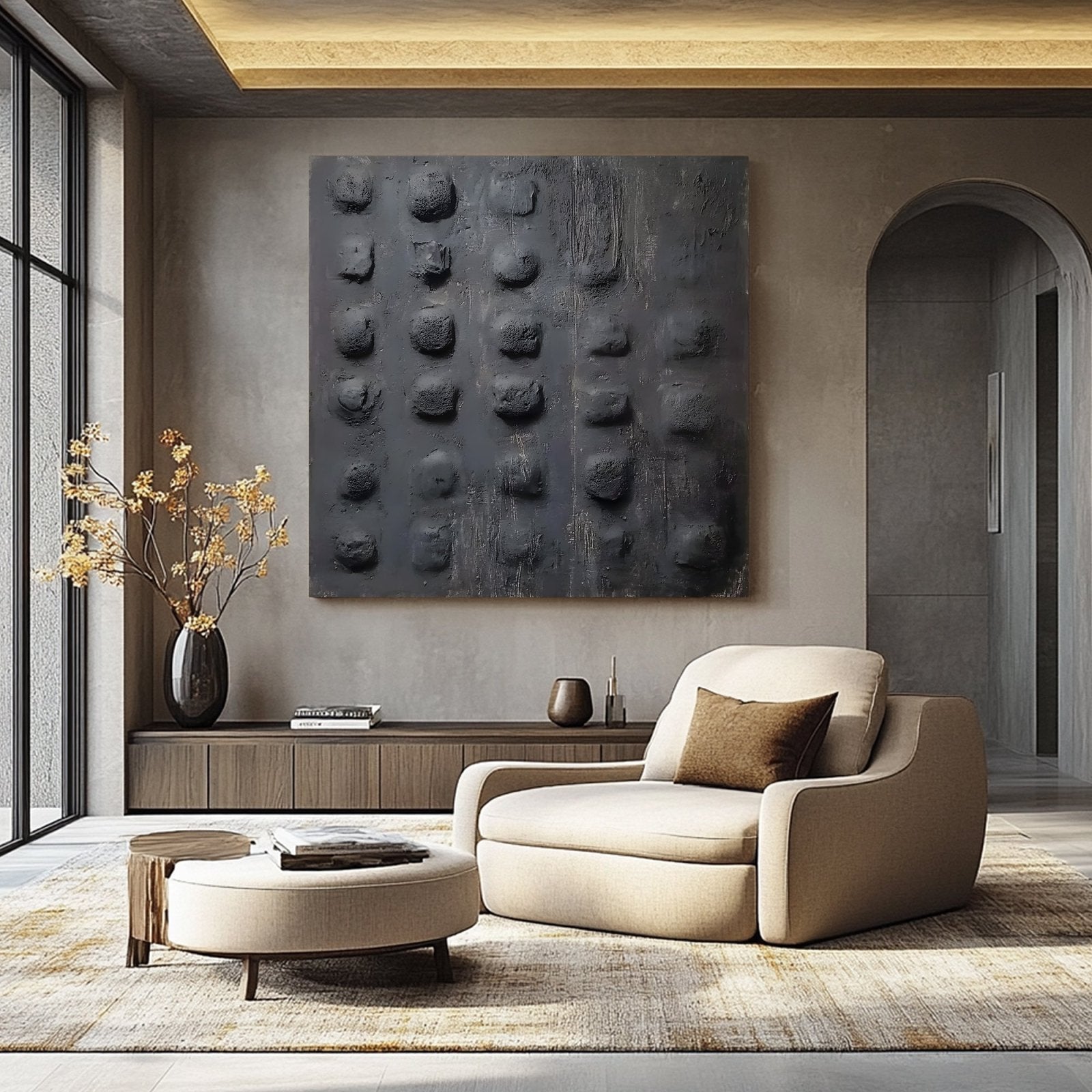 Abstract Painting "Relieve Oscuro” - nukeart