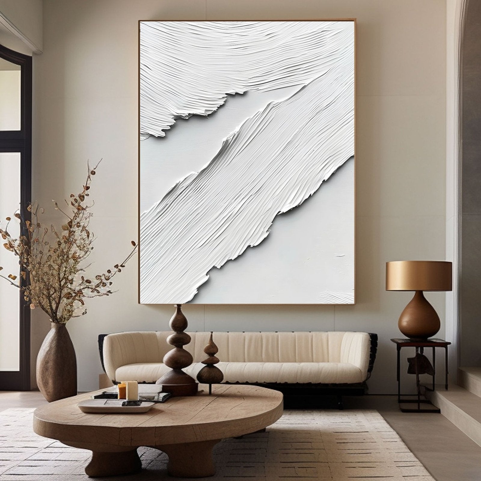 Abstract Painting "Ritmo Blanco” - nukeart