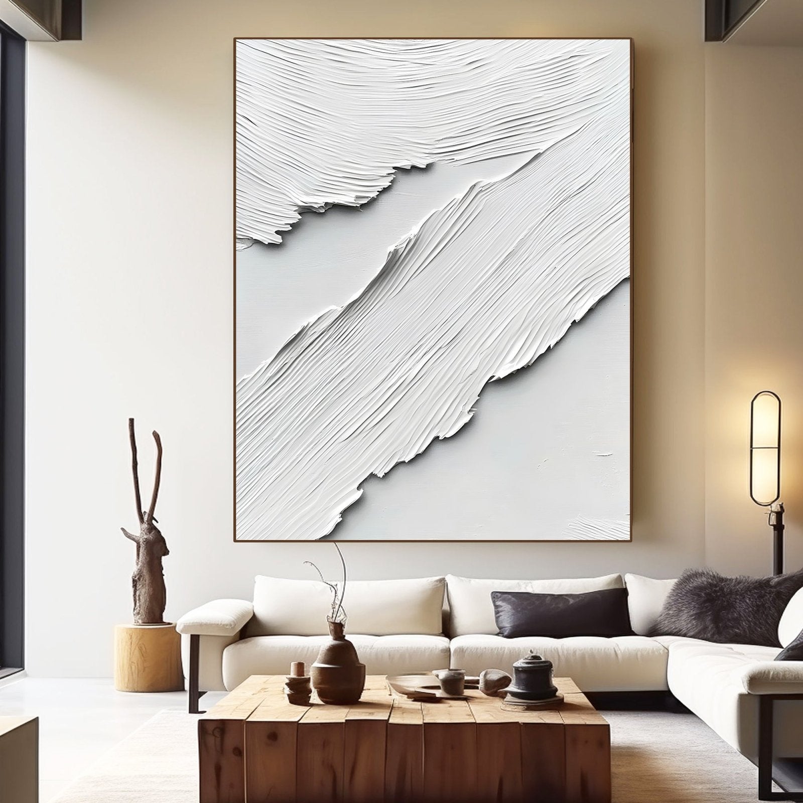 Abstract Painting "Ritmo Blanco” - nukeart