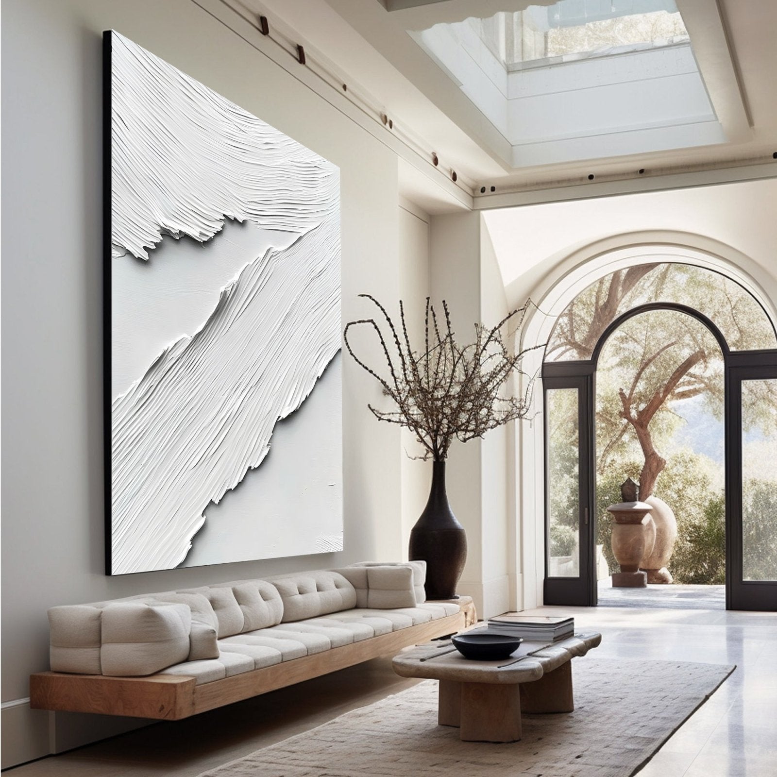 Abstract Painting "Ritmo Blanco” - nukeart