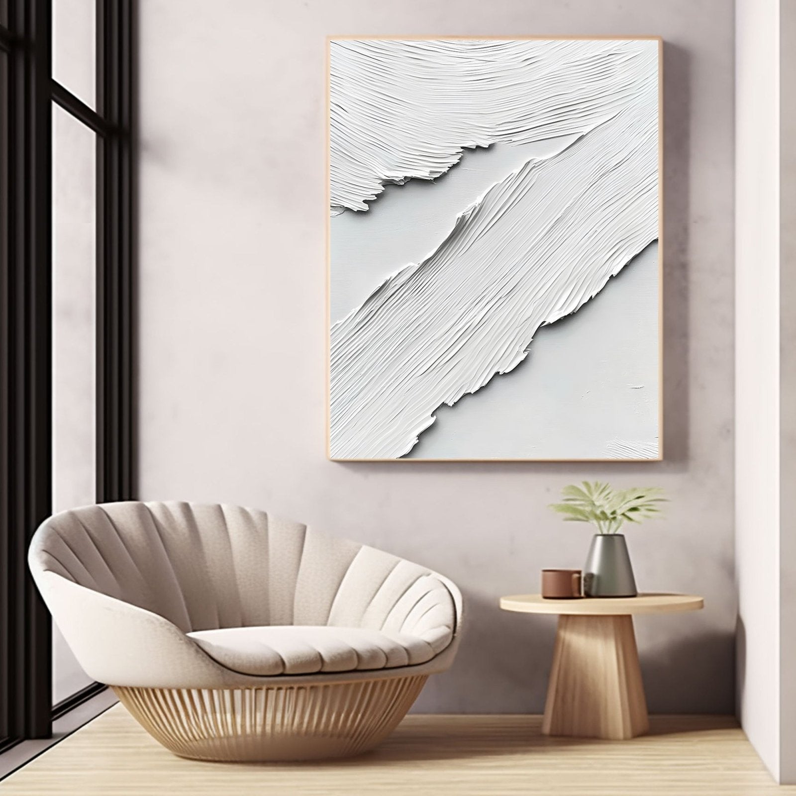 Abstract Painting "Ritmo Blanco” - nukeart