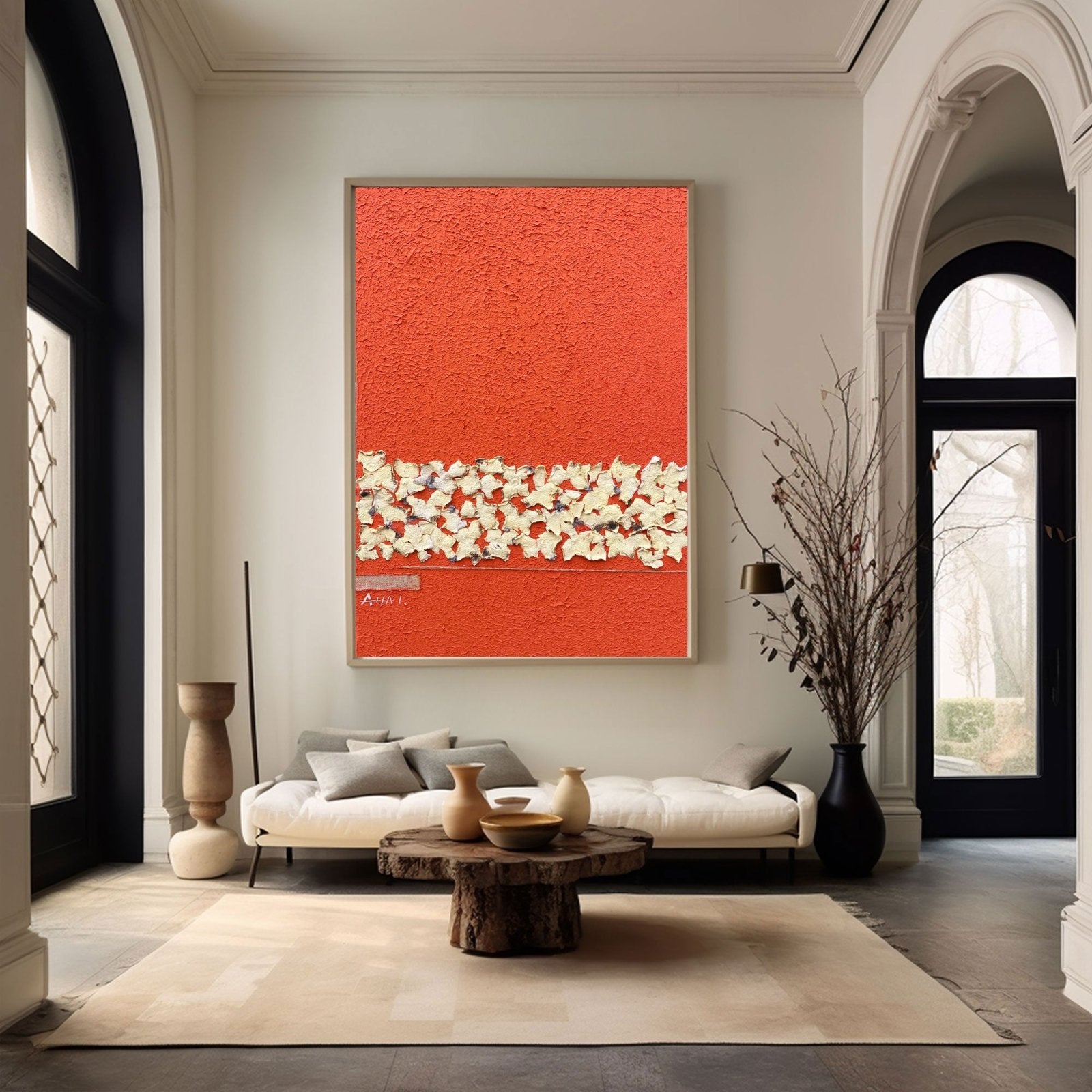 Abstract Painting "Röd och Skärvor” - nukeart