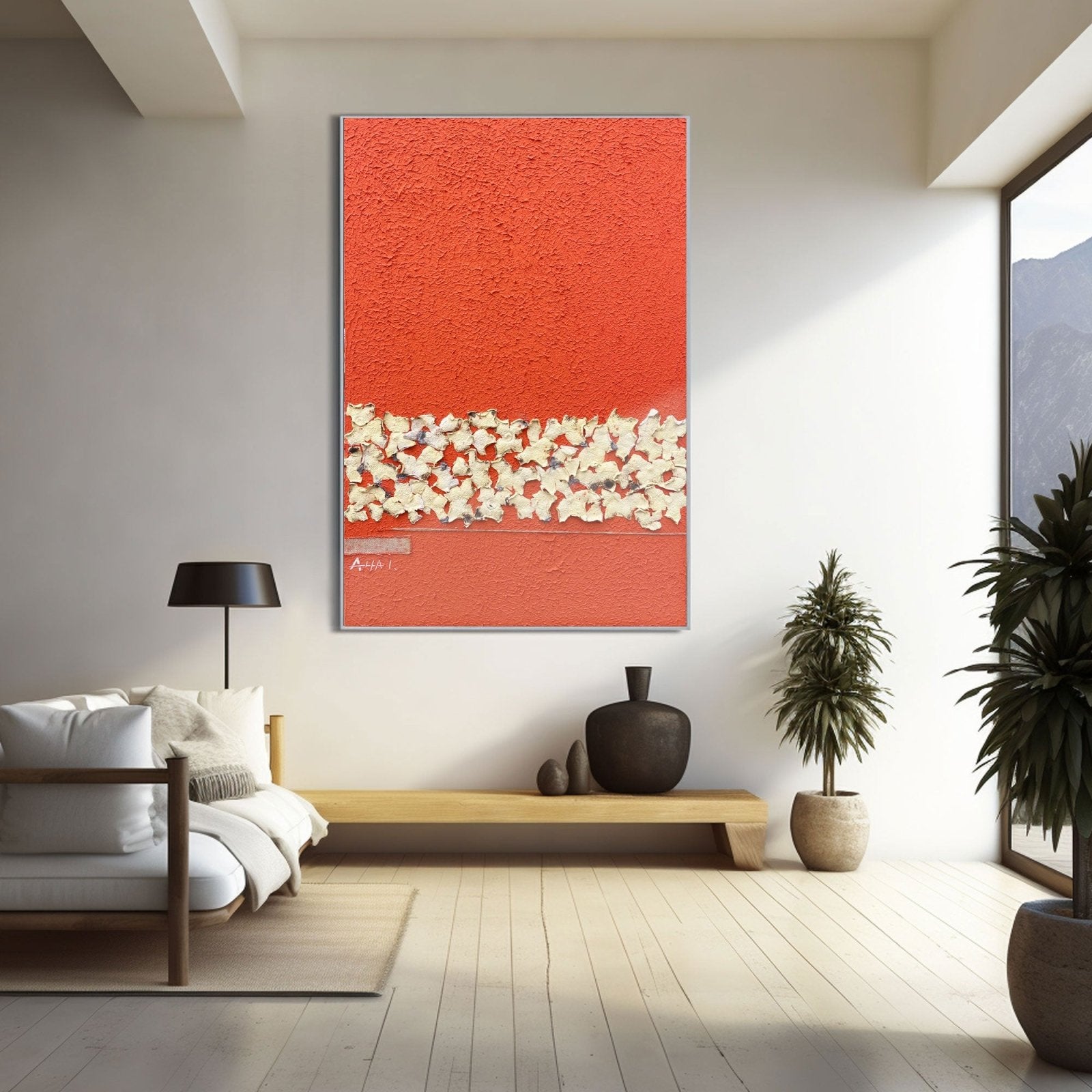 Abstract Painting "Röd och Skärvor” - nukeart