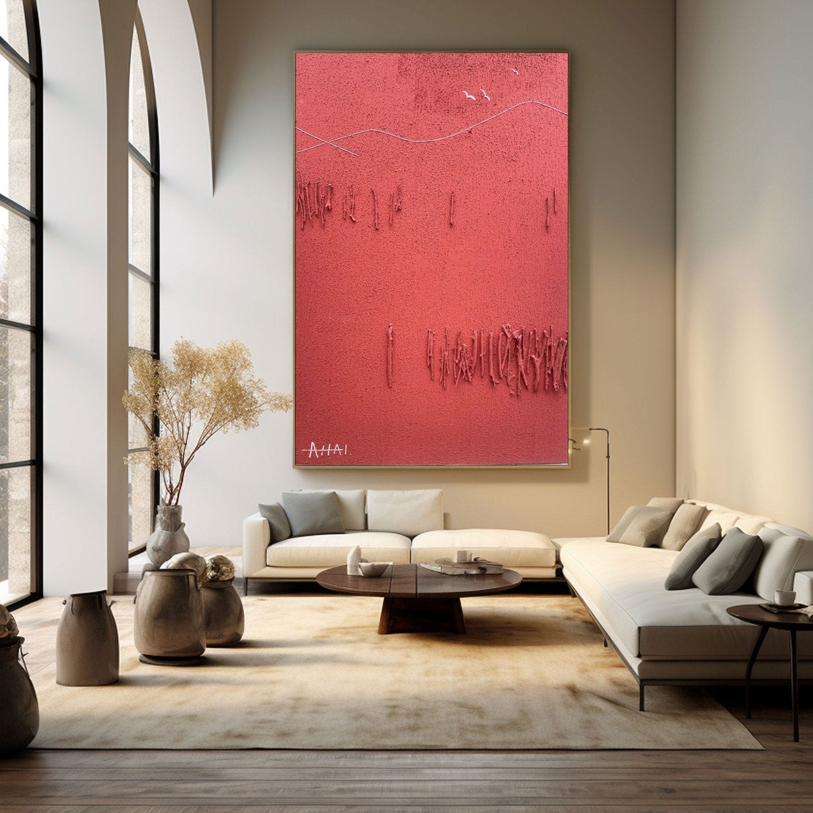 Abstract Painting "Rojo Emoción” - nukeart