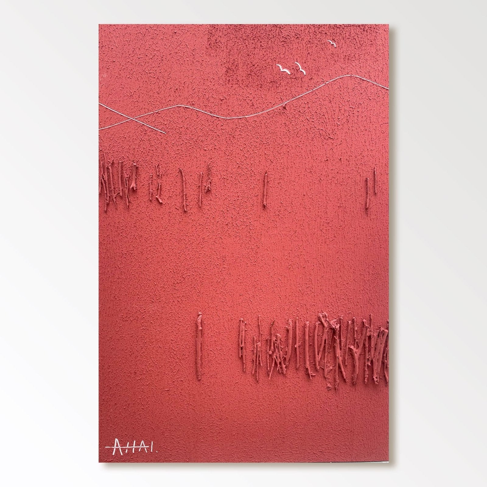 Abstract Painting "Rojo Emoción” - nukeart