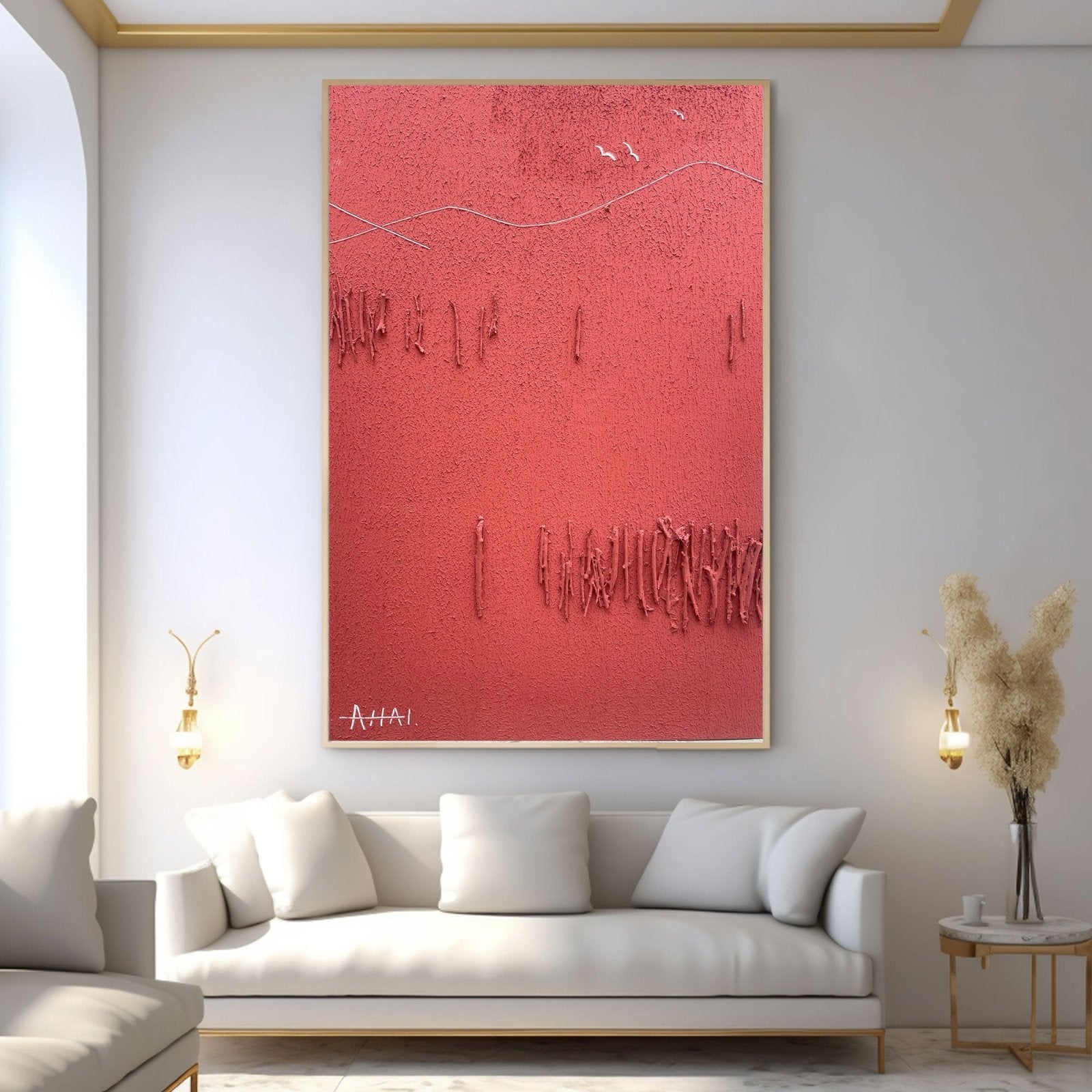 Abstract Painting "Rojo Emoción” - nukeart