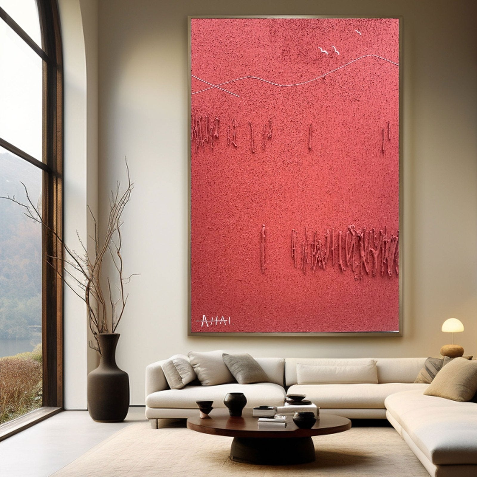 Abstract Painting "Rojo Emoción” - nukeart