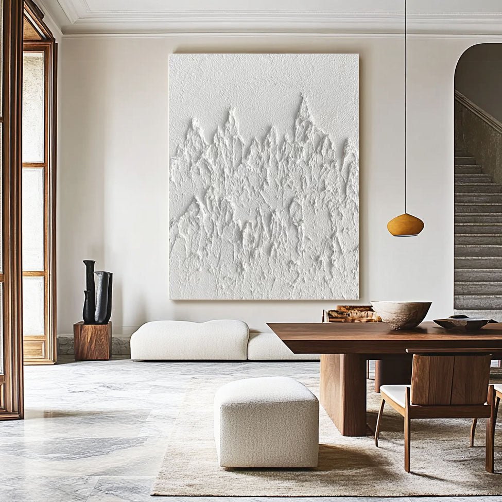 Abstract Painting "Rugosidad Blanca” - nukeart