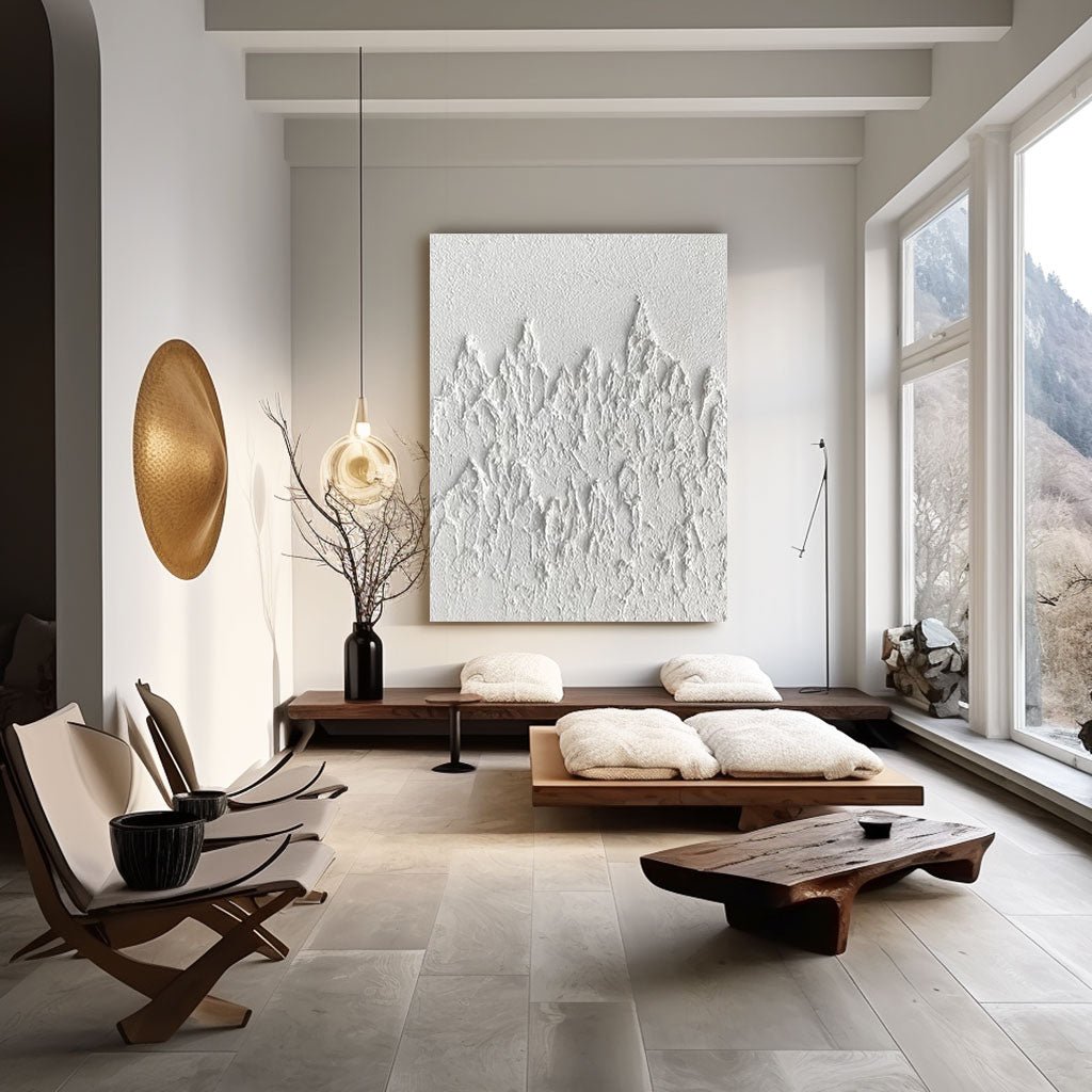 Abstract Painting "Rugosidad Blanca” - nukeart