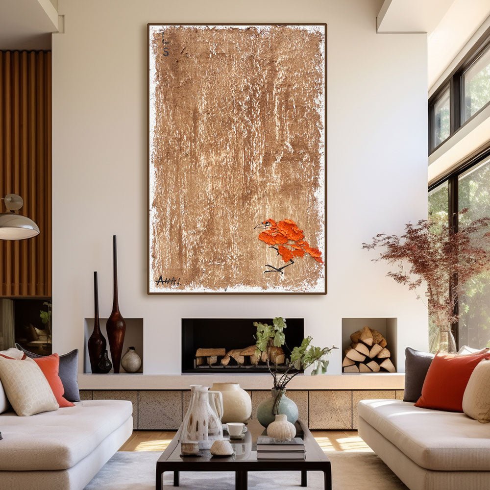 Abstract Painting "Samotny Oranż” - nukeart