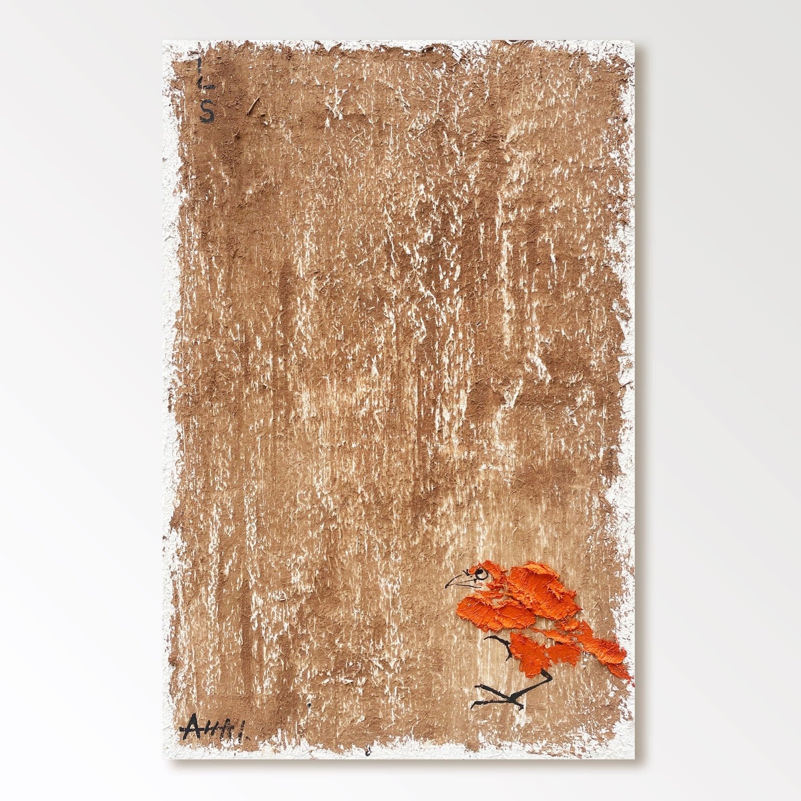Abstract Painting "Samotny Oranż” - nukeart