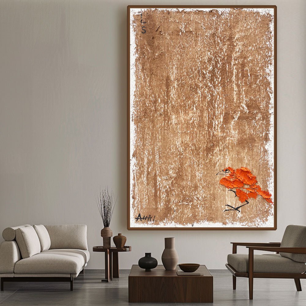 Abstract Painting "Samotny Oranż” - nukeart