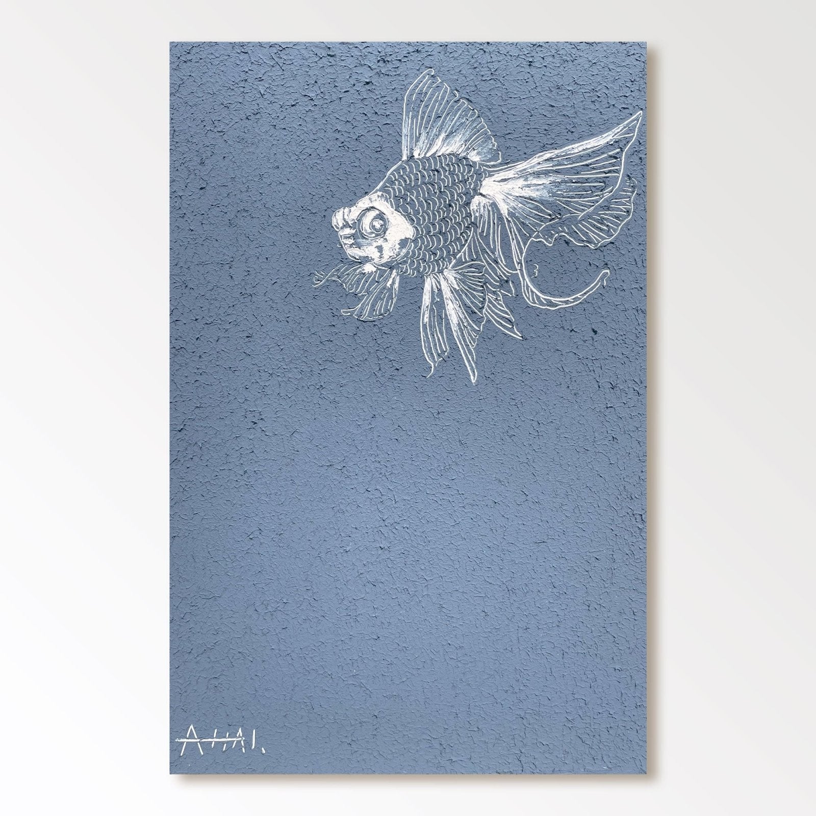Abstract Painting "Samotny Ryba” - nukeart
