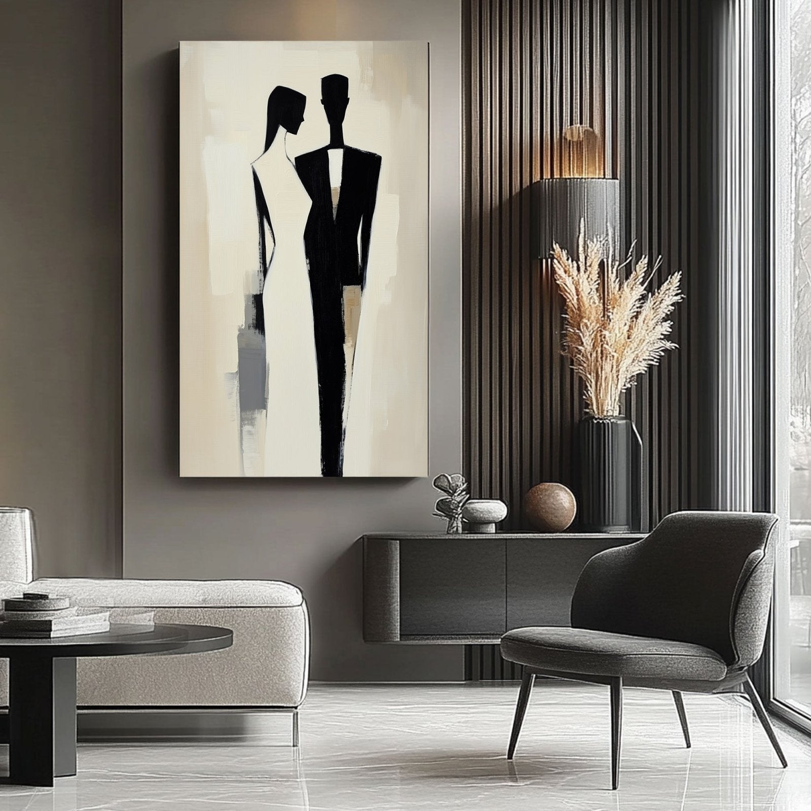 Abstract Painting "Schattenpaar Eleganz” - nukeart
