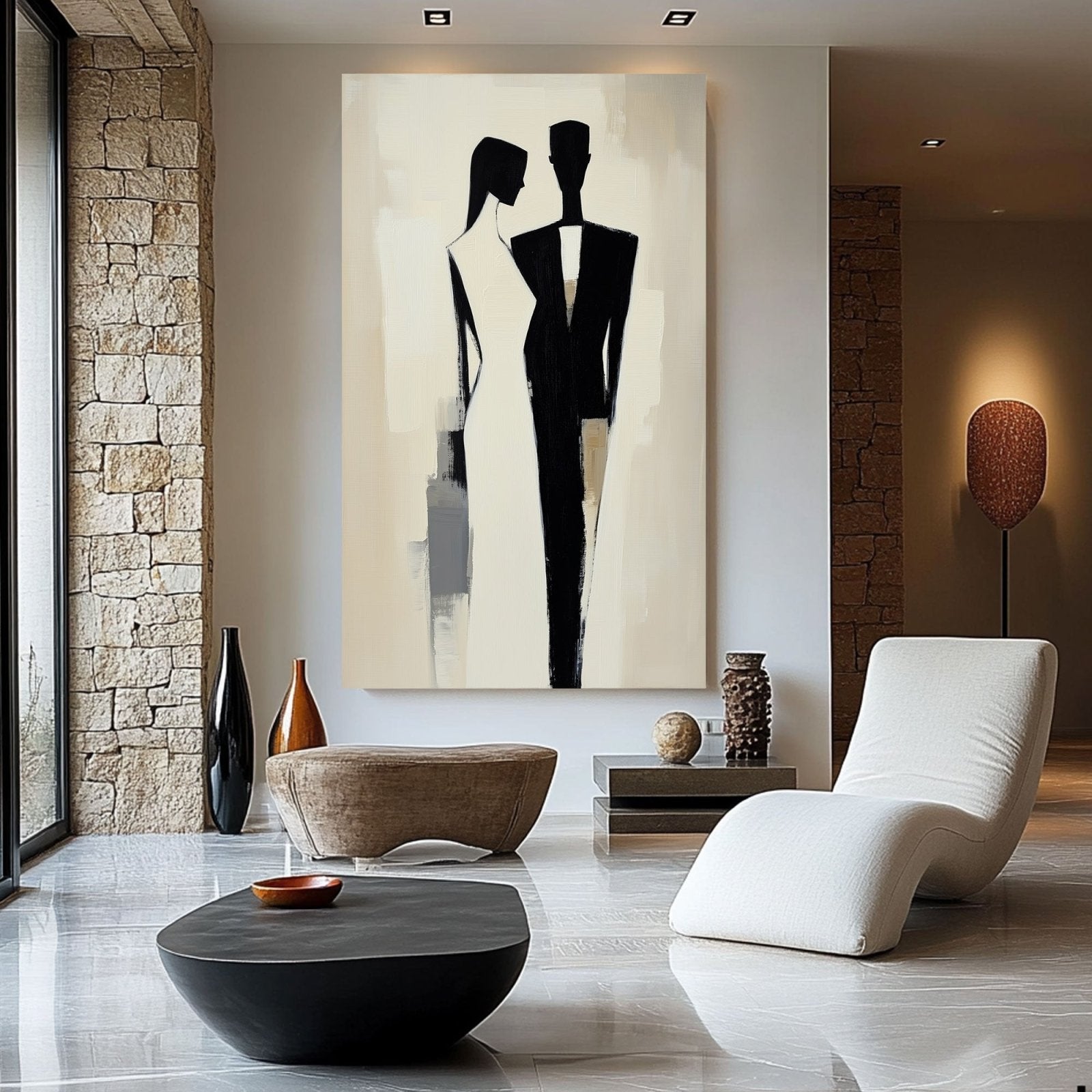 Abstract Painting "Schattenpaar Eleganz” - nukeart