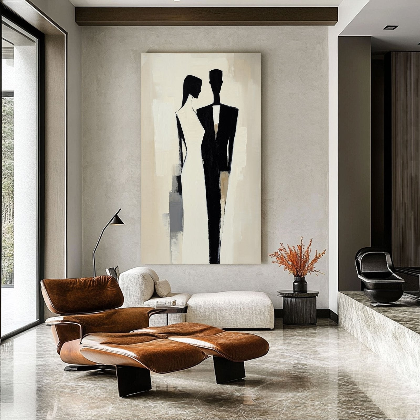 Abstract Painting "Schattenpaar Eleganz” - nukeart