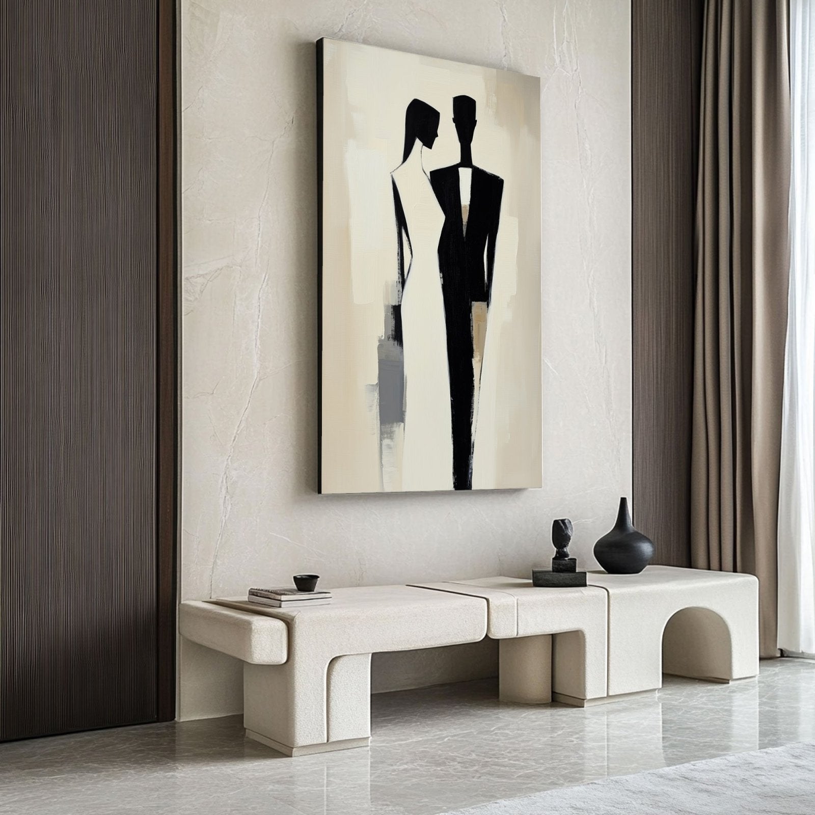 Abstract Painting "Schattenpaar Eleganz” - nukeart