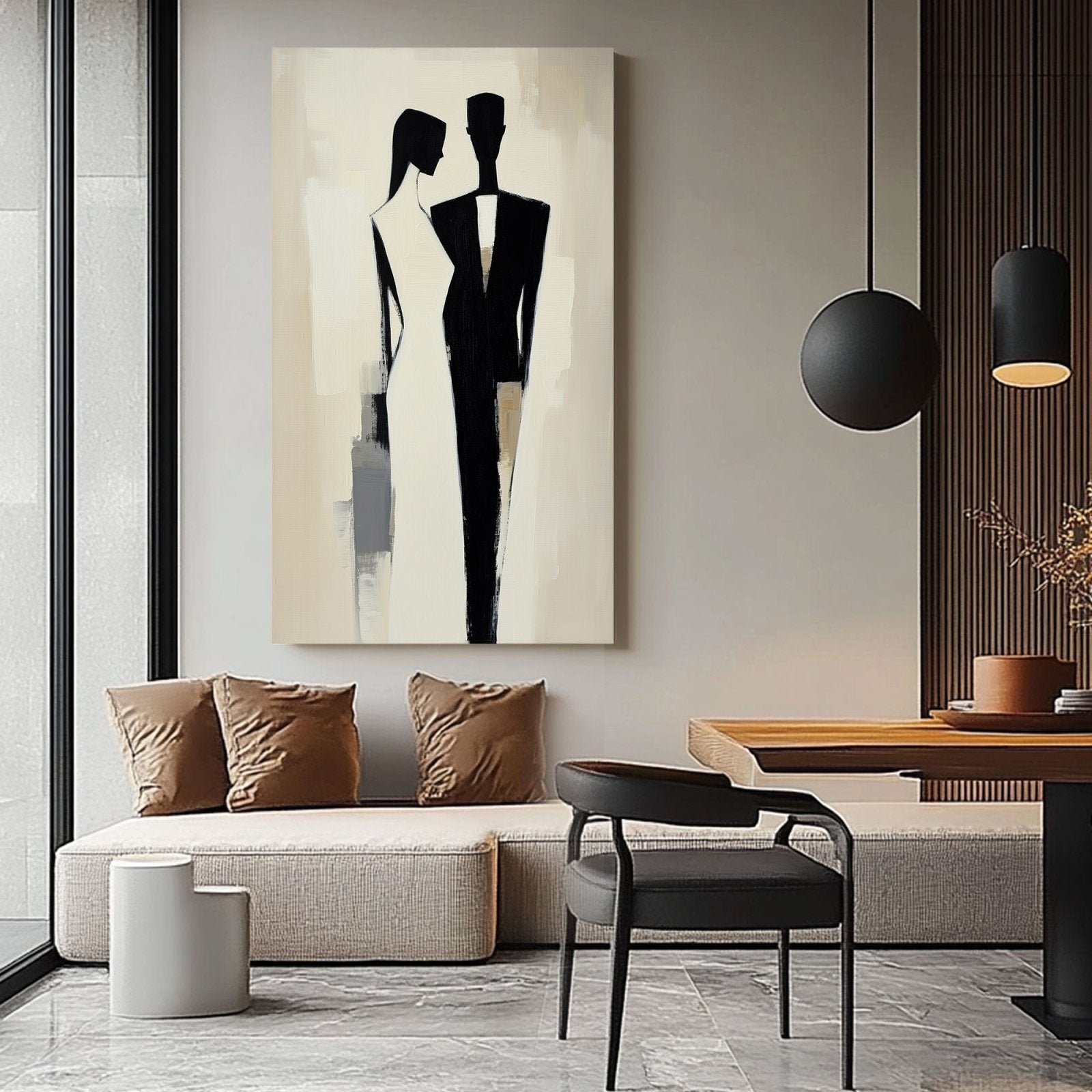 Abstract Painting "Schattenpaar Eleganz” - nukeart