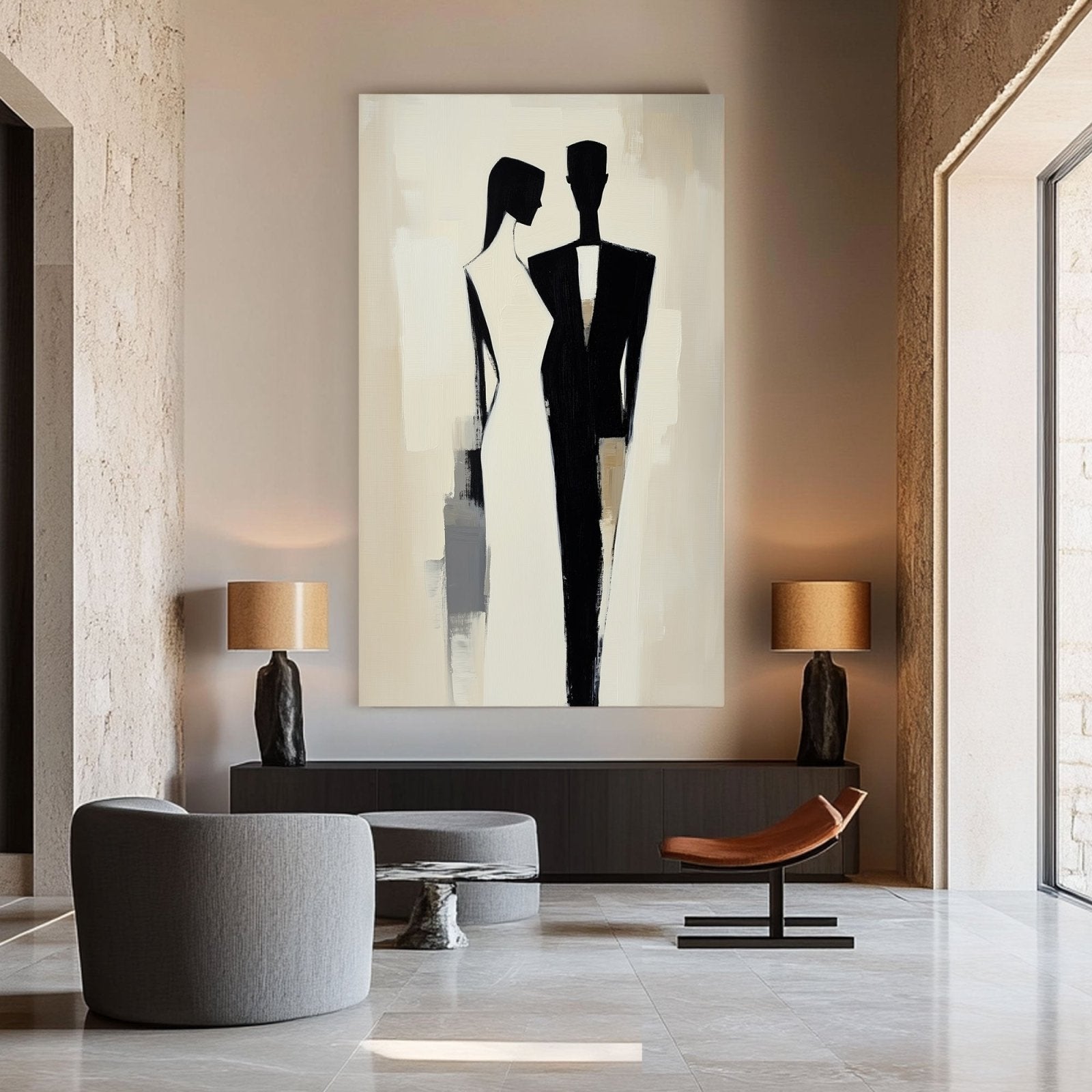 Abstract Painting "Schattenpaar Eleganz” - nukeart