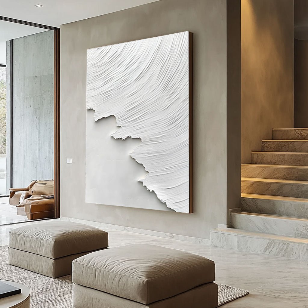 Abstract Painting "Serenidad Blanca” - nukeart