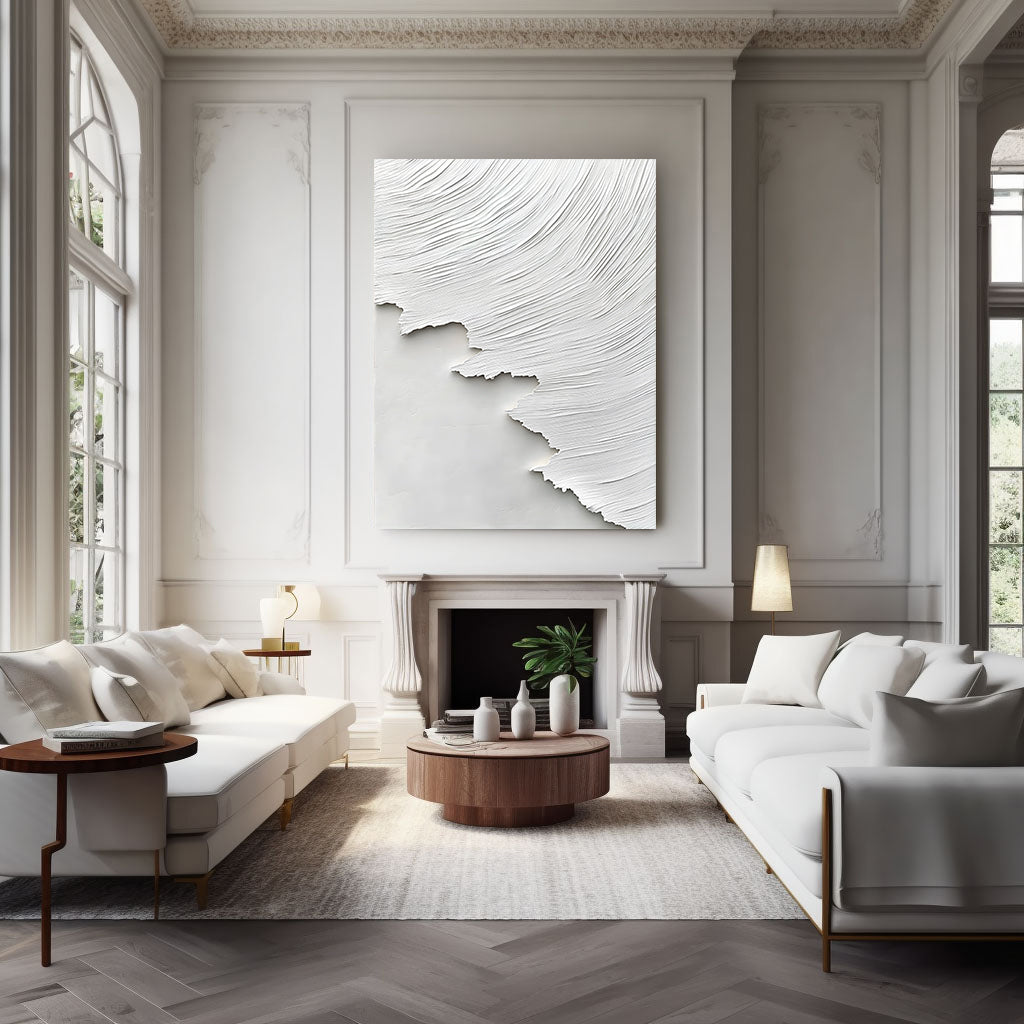Abstract Painting "Serenidad Blanca” - nukeart
