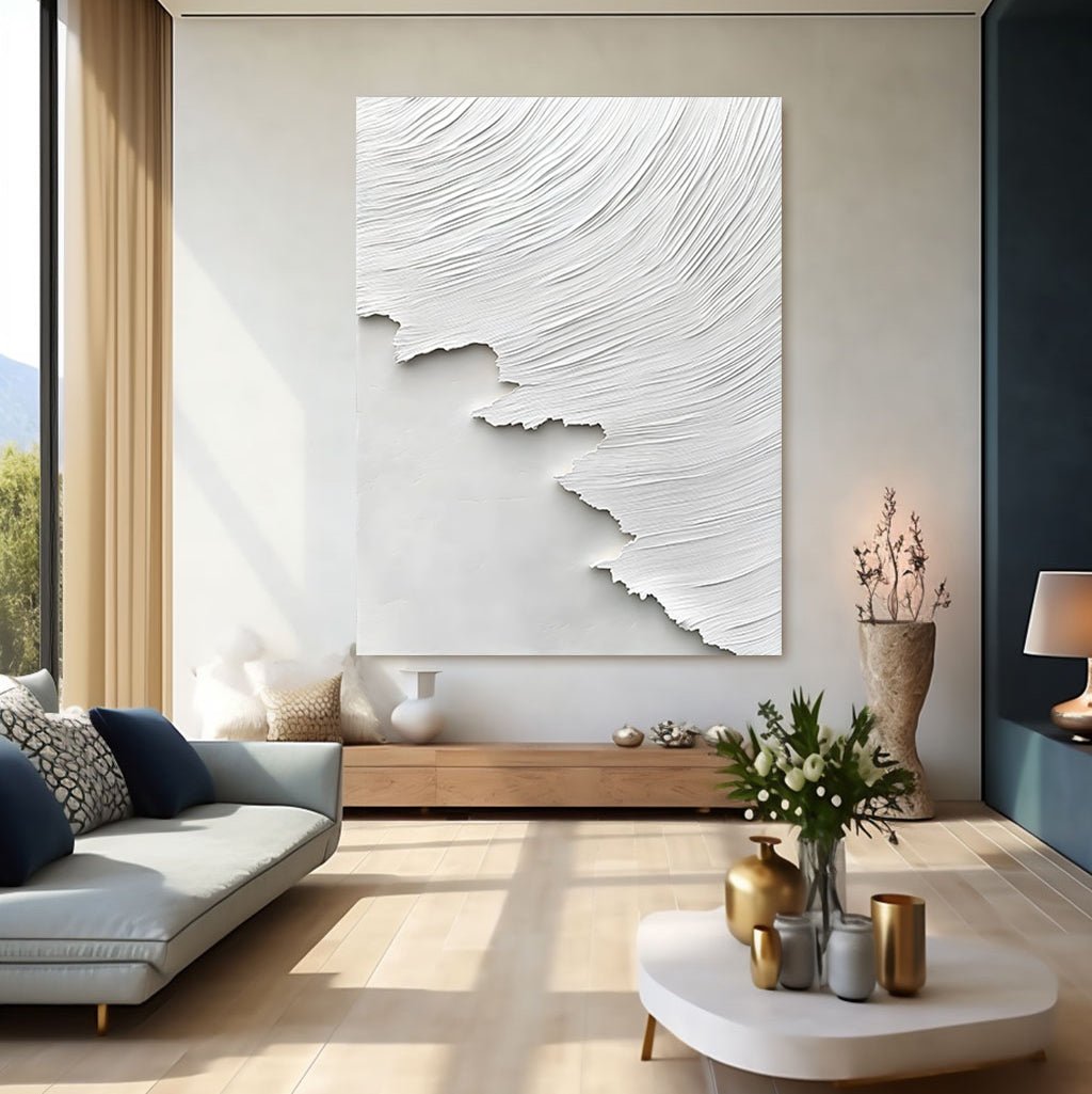 Abstract Painting "Serenidad Blanca” - nukeart