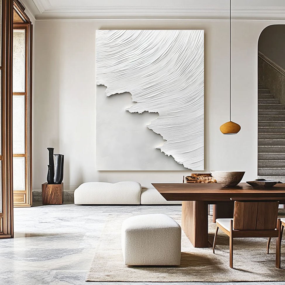 Abstract Painting "Serenidad Blanca” - nukeart