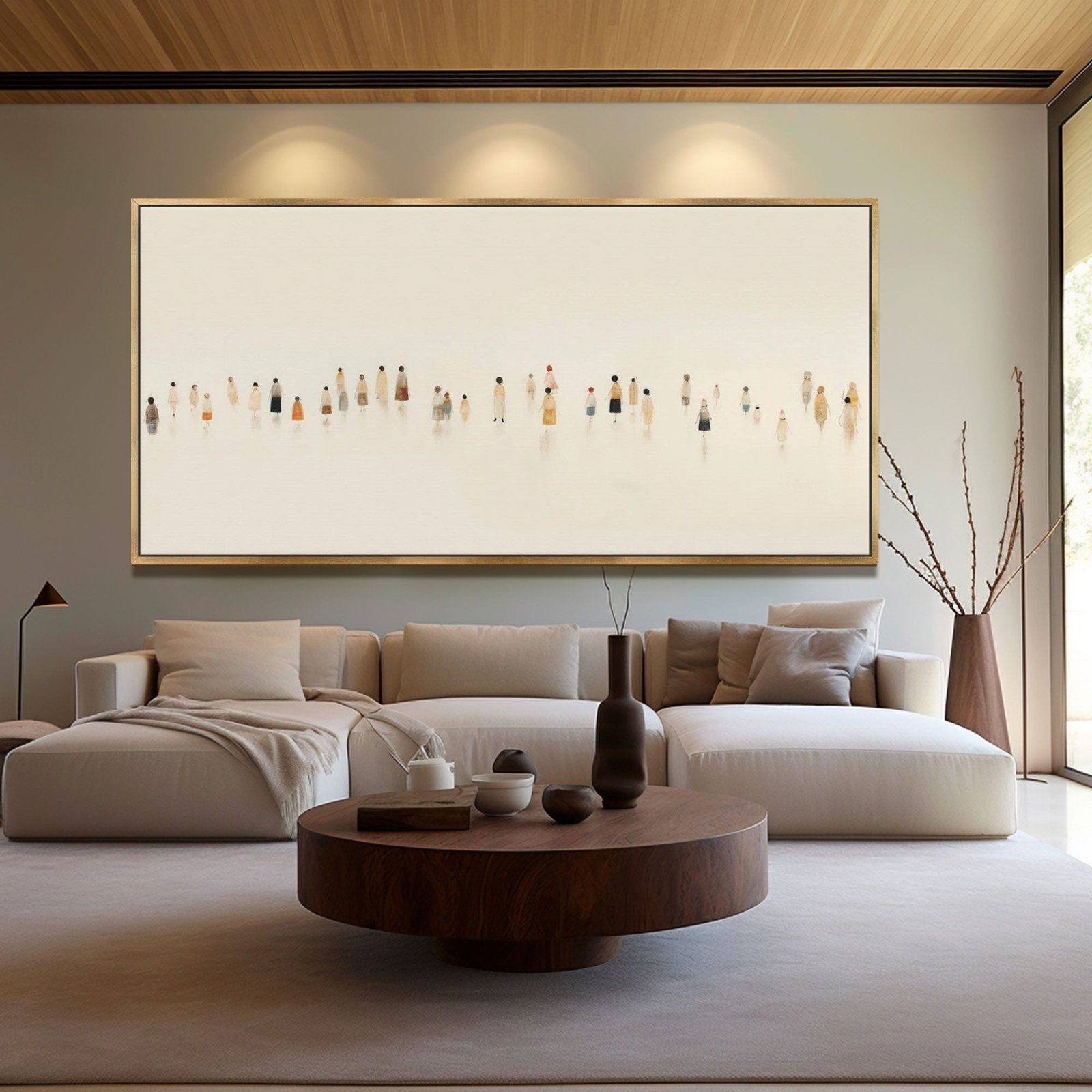 Abstract Painting "Silhouettes dans la Brume" - nukeart