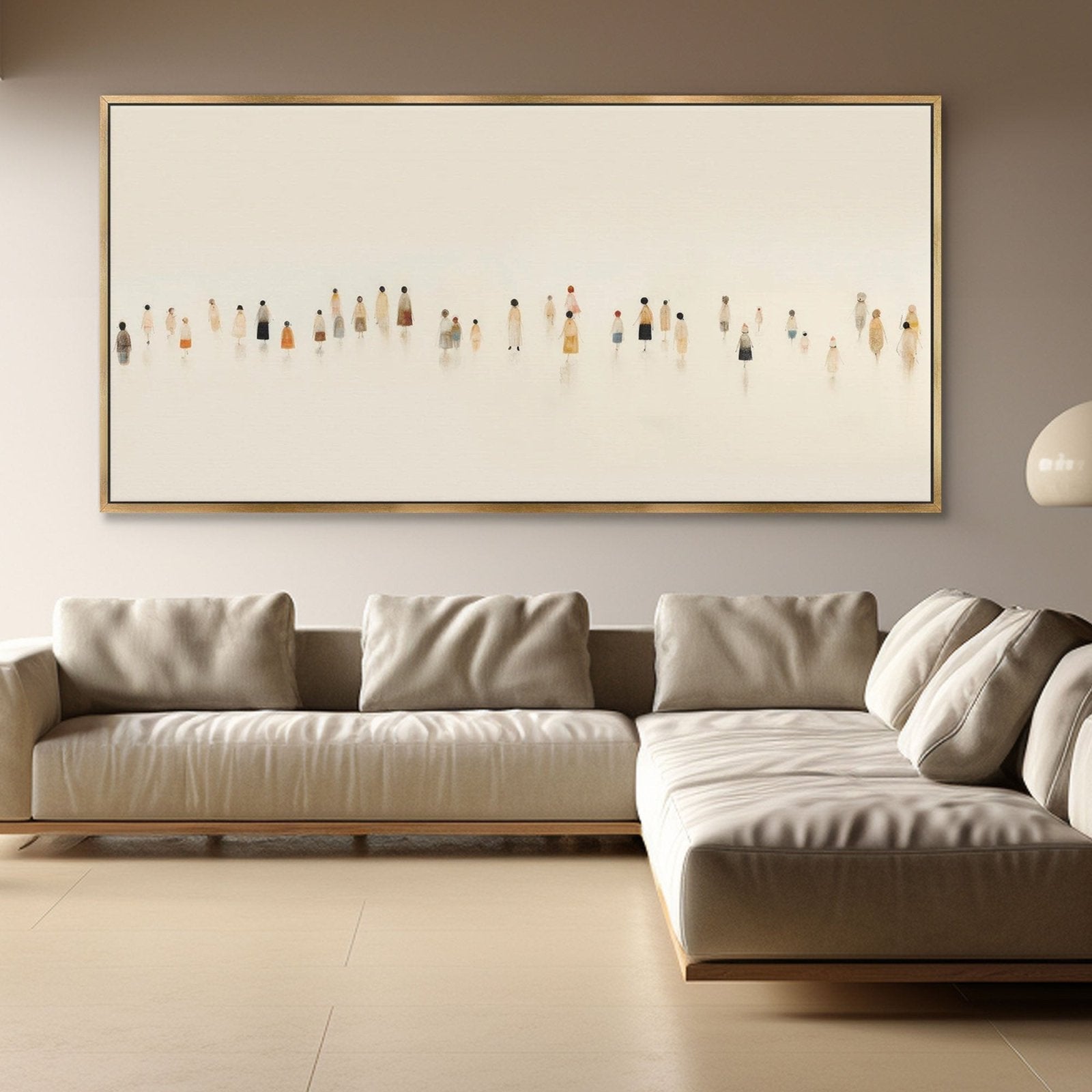 Abstract Painting "Silhouettes dans la Brume" - nukeart