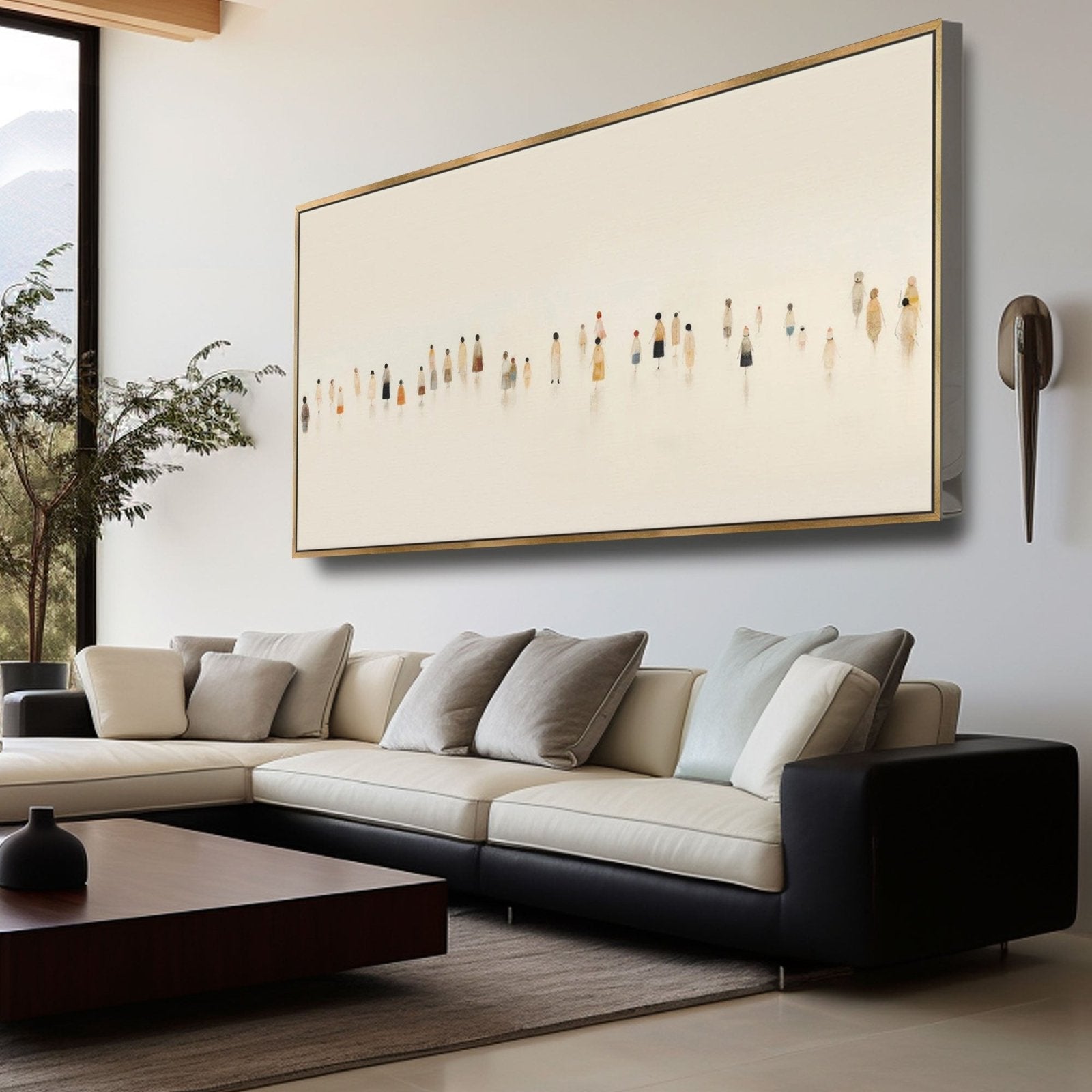 Abstract Painting "Silhouettes dans la Brume" - nukeart