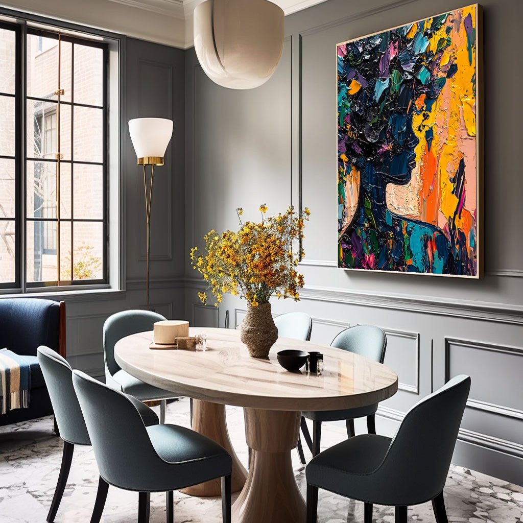 Abstract Painting "Silueta Colorida” - nukeart