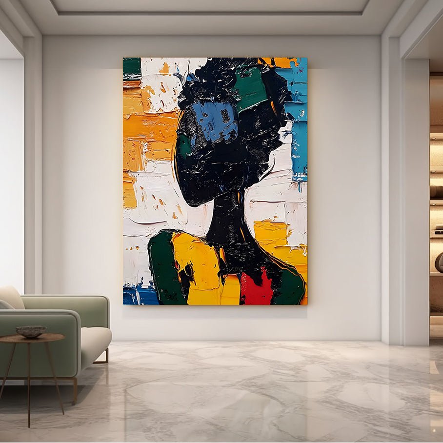 Abstract Painting "Silueta en Chroma” - nukeart