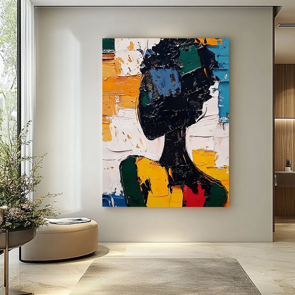 Abstract Painting "Silueta en Chroma” - nukeart