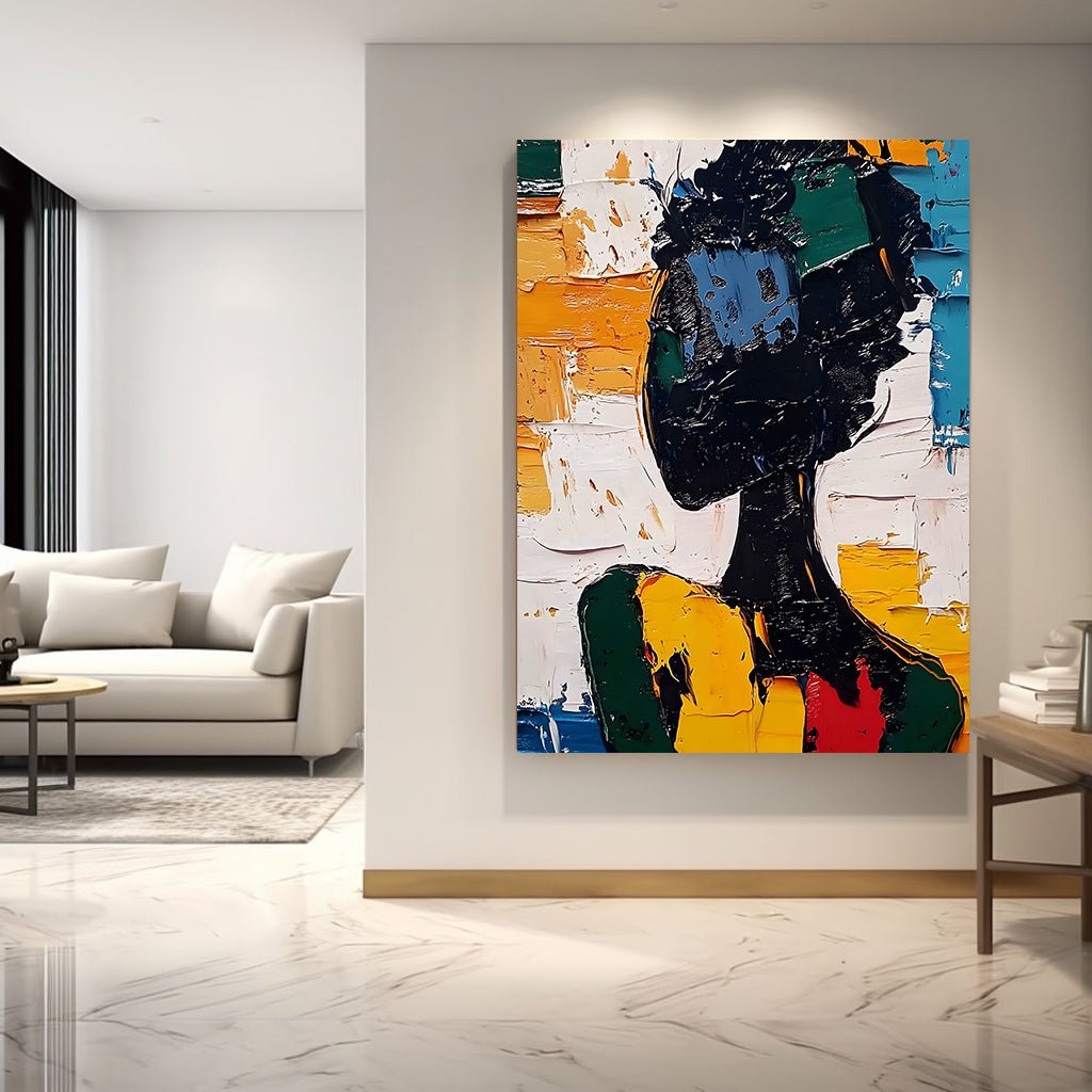 Abstract Painting "Silueta en Chroma” - nukeart