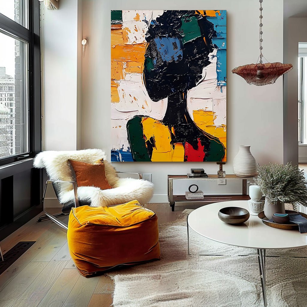 Abstract Painting "Silueta en Chroma” - nukeart