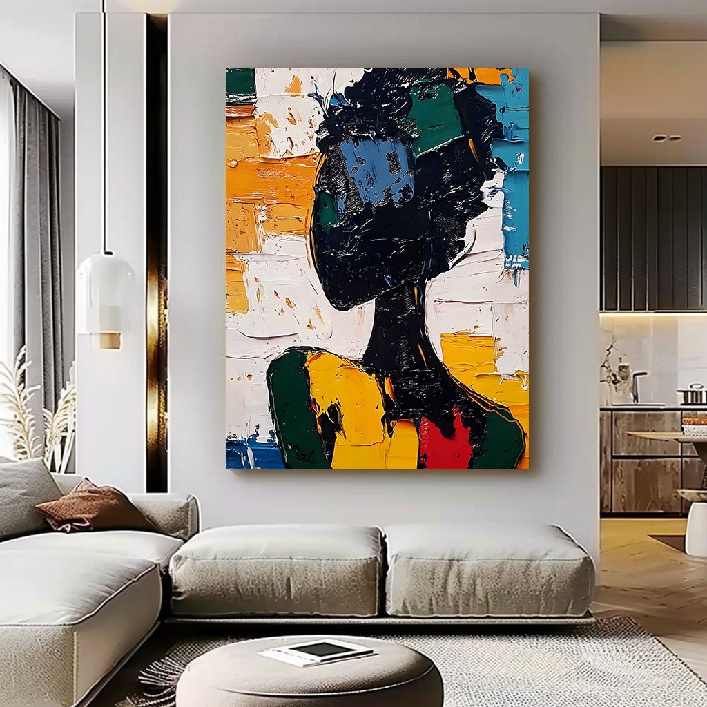 Abstract Painting "Silueta en Chroma” - nukeart