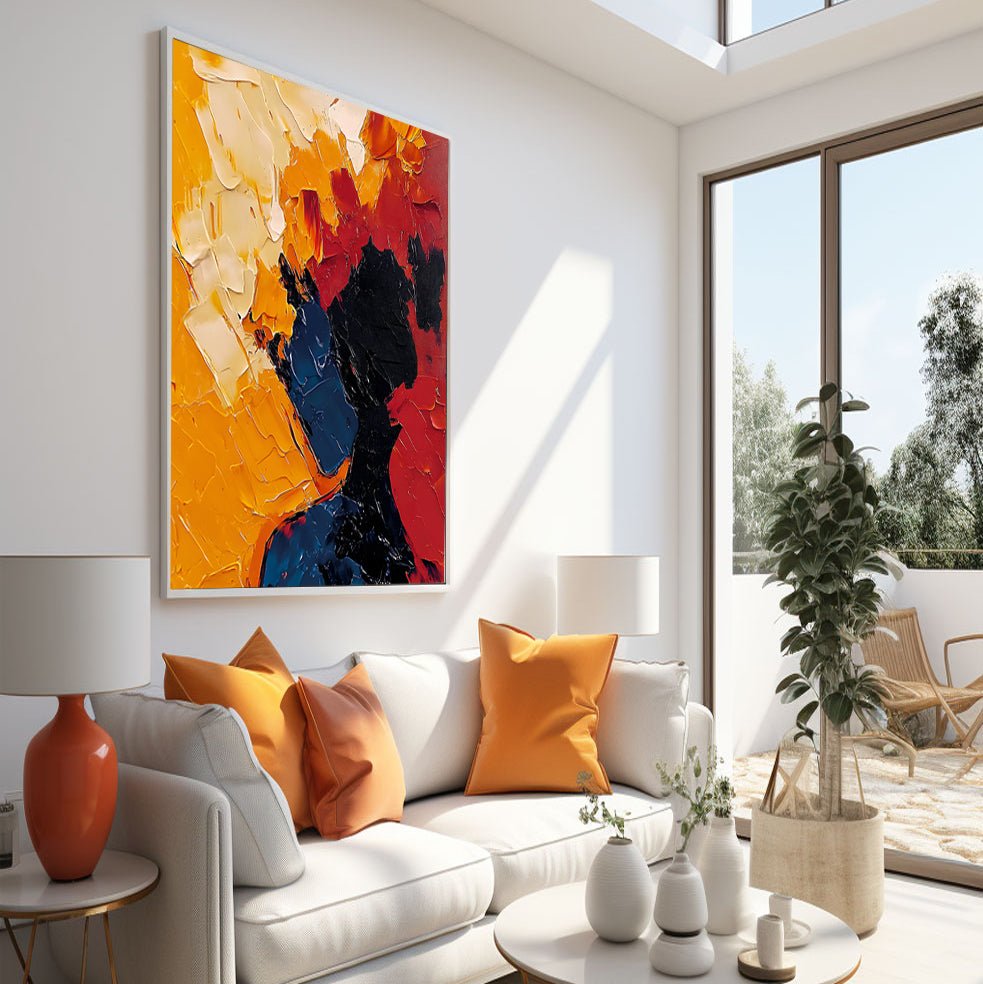 Abstract Painting "Silueta en Fuego” - nukeart