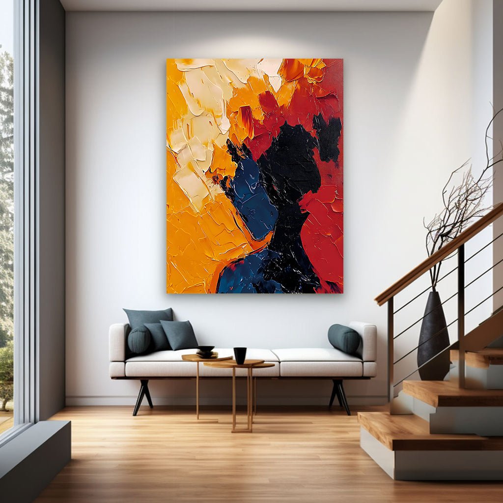 Abstract Painting "Silueta en Fuego” - nukeart