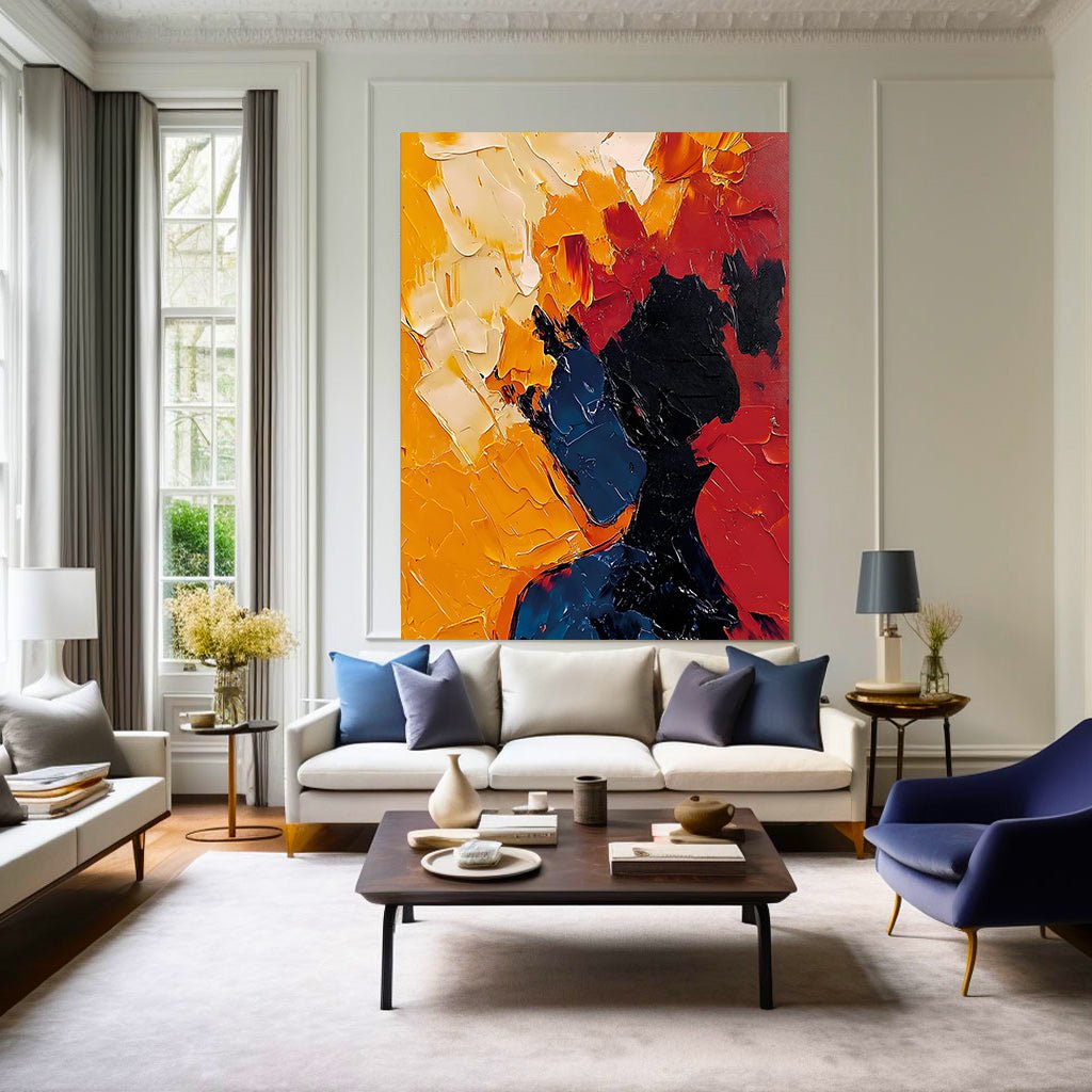 Abstract Painting "Silueta en Fuego” - nukeart