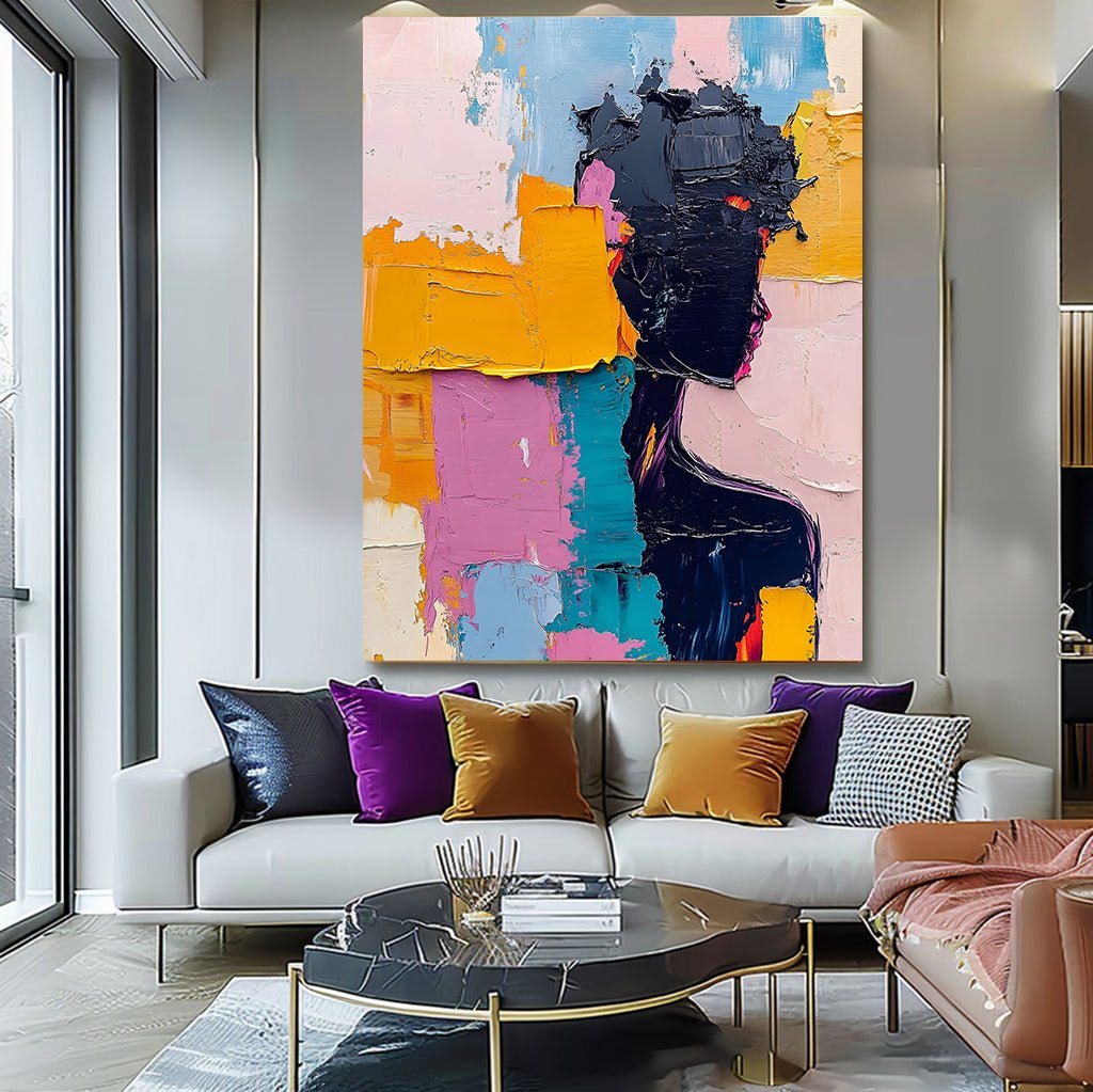 Abstract Painting "Silueta en Pintura” - nukeart