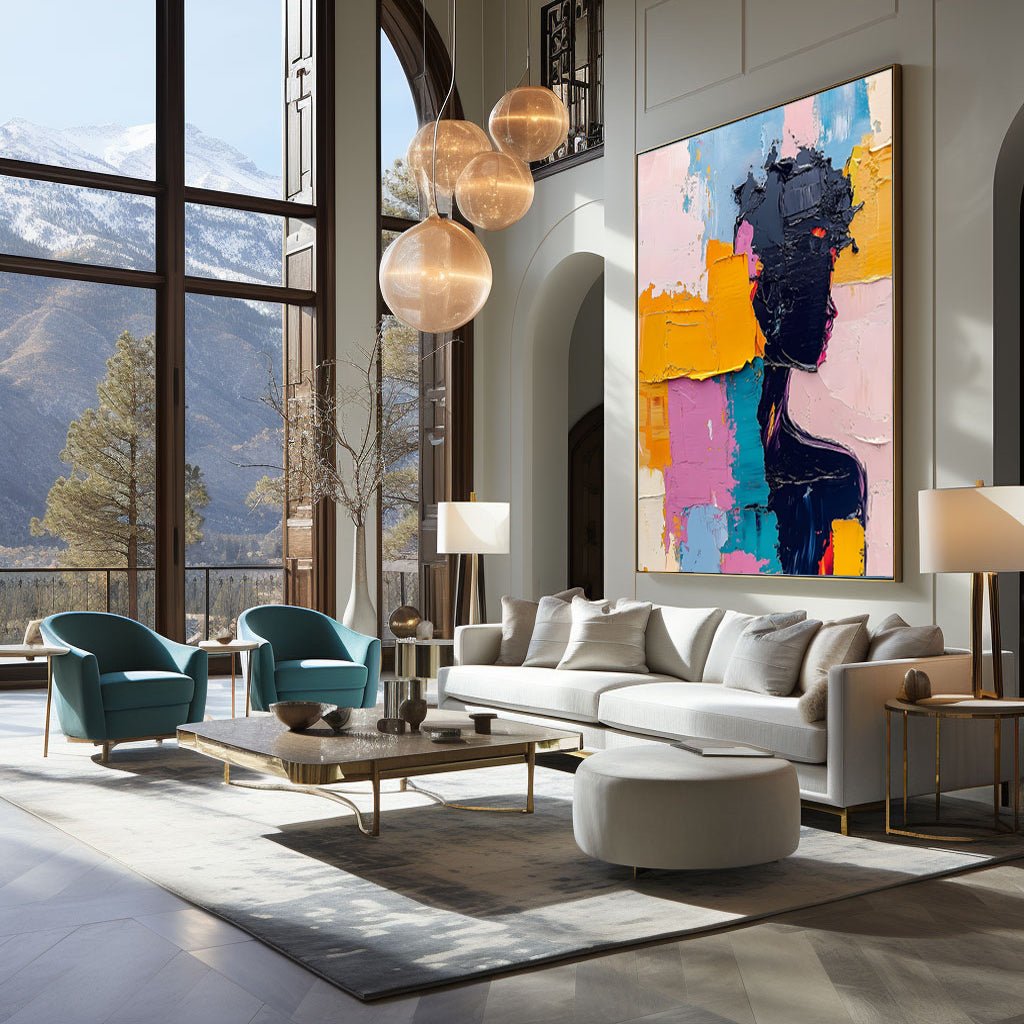 Abstract Painting "Silueta en Pintura” - nukeart