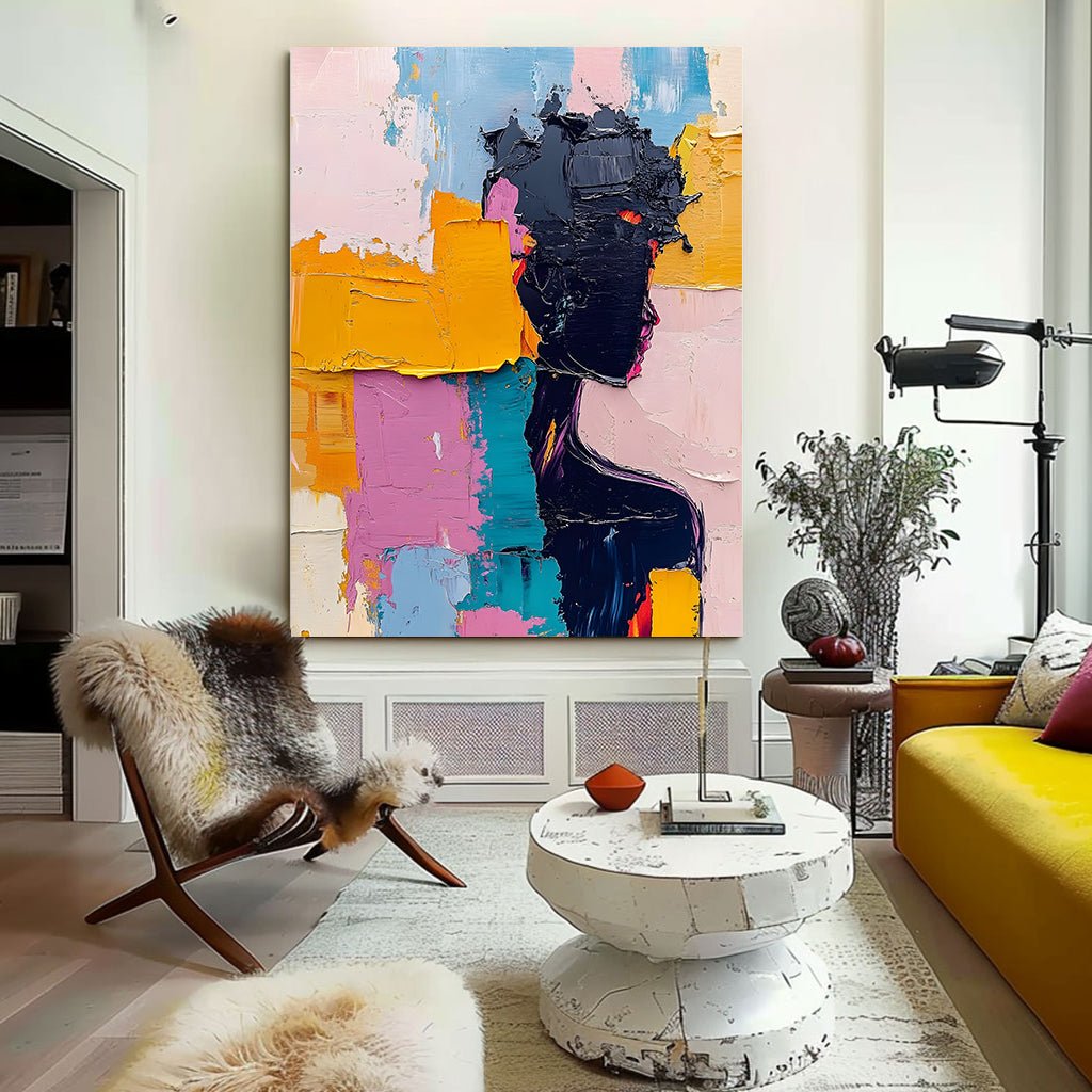 Abstract Painting "Silueta en Pintura” - nukeart