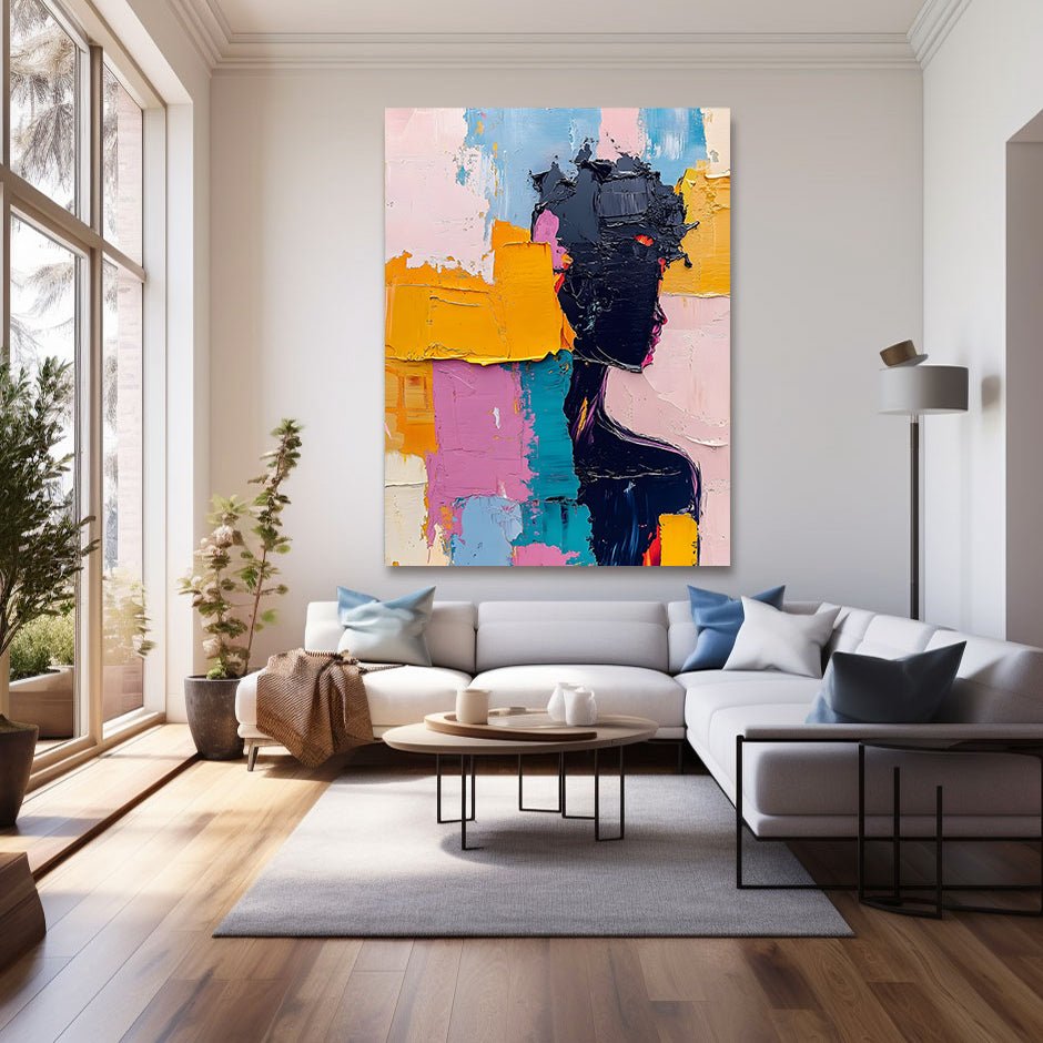 Abstract Painting "Silueta en Pintura” - nukeart