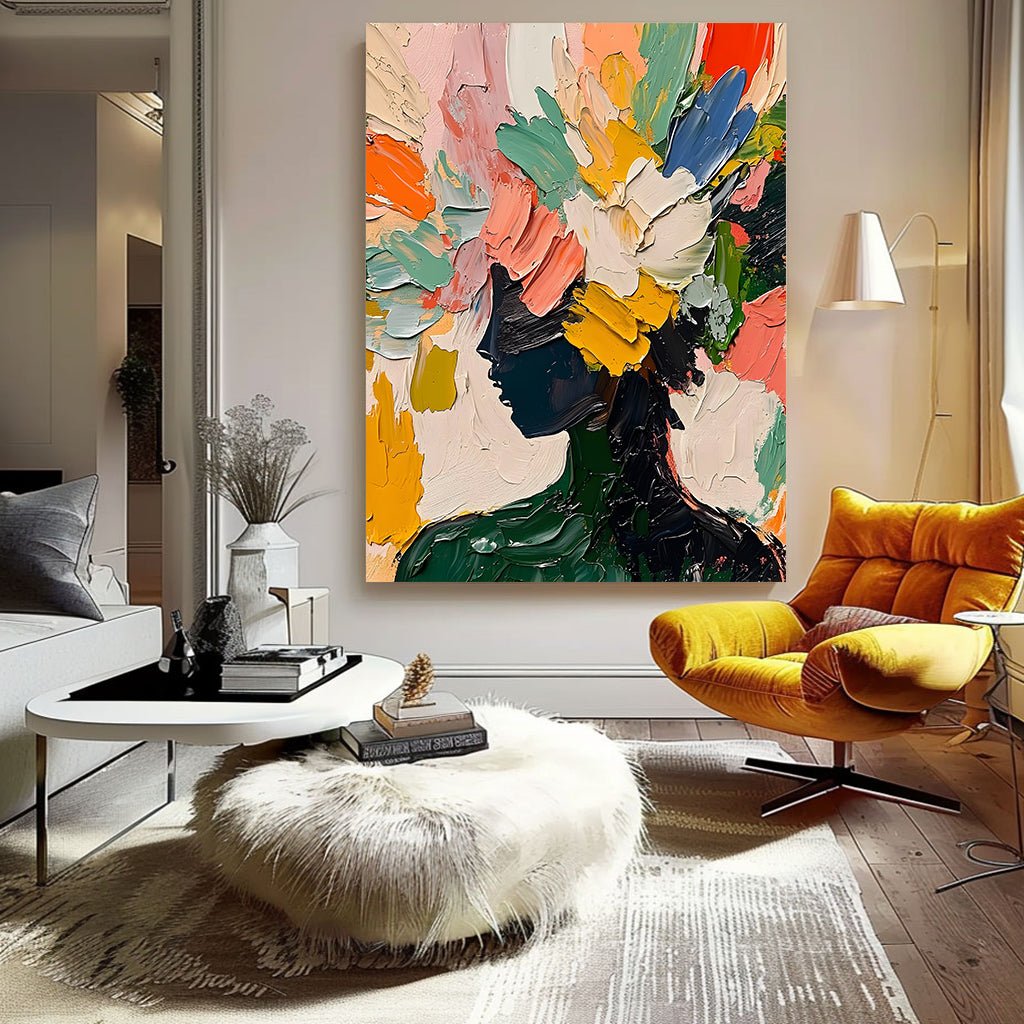Abstract Painting "Silueta Floral” - nukeart