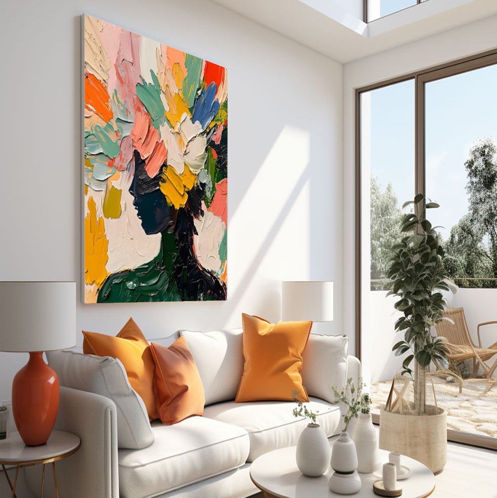 Abstract Painting "Silueta Floral” - nukeart
