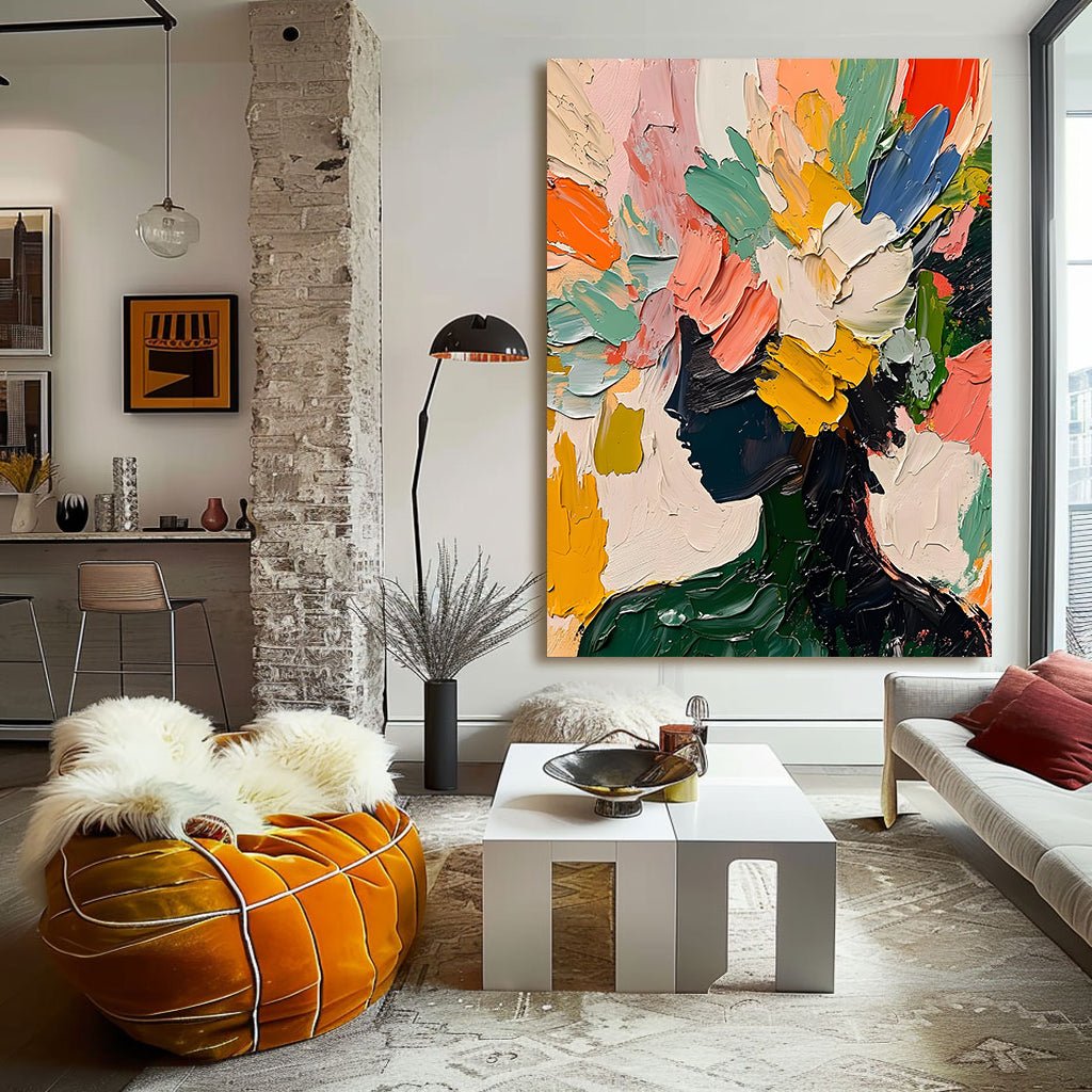 Abstract Painting "Silueta Floral” - nukeart