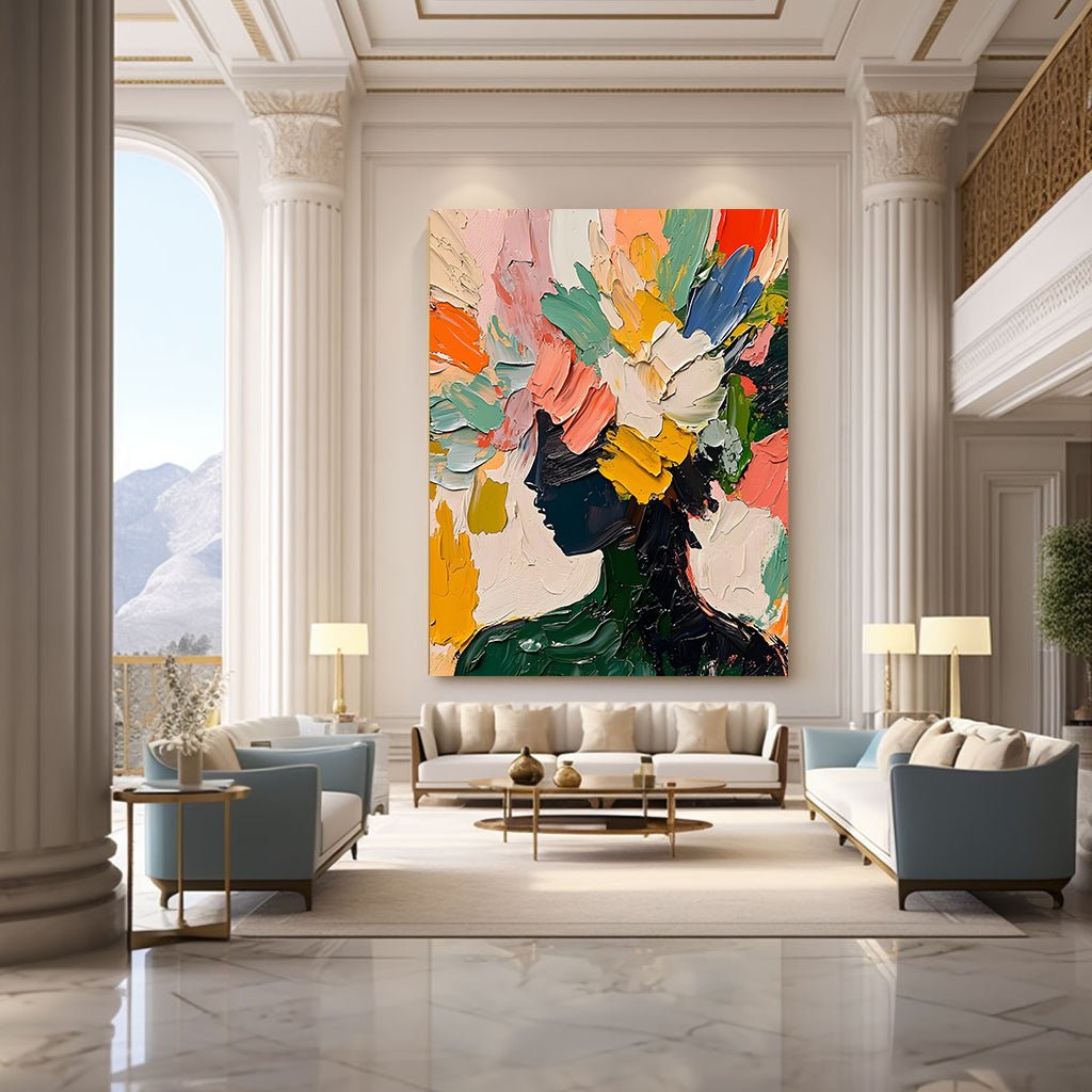 Abstract Painting "Silueta Floral” - nukeart